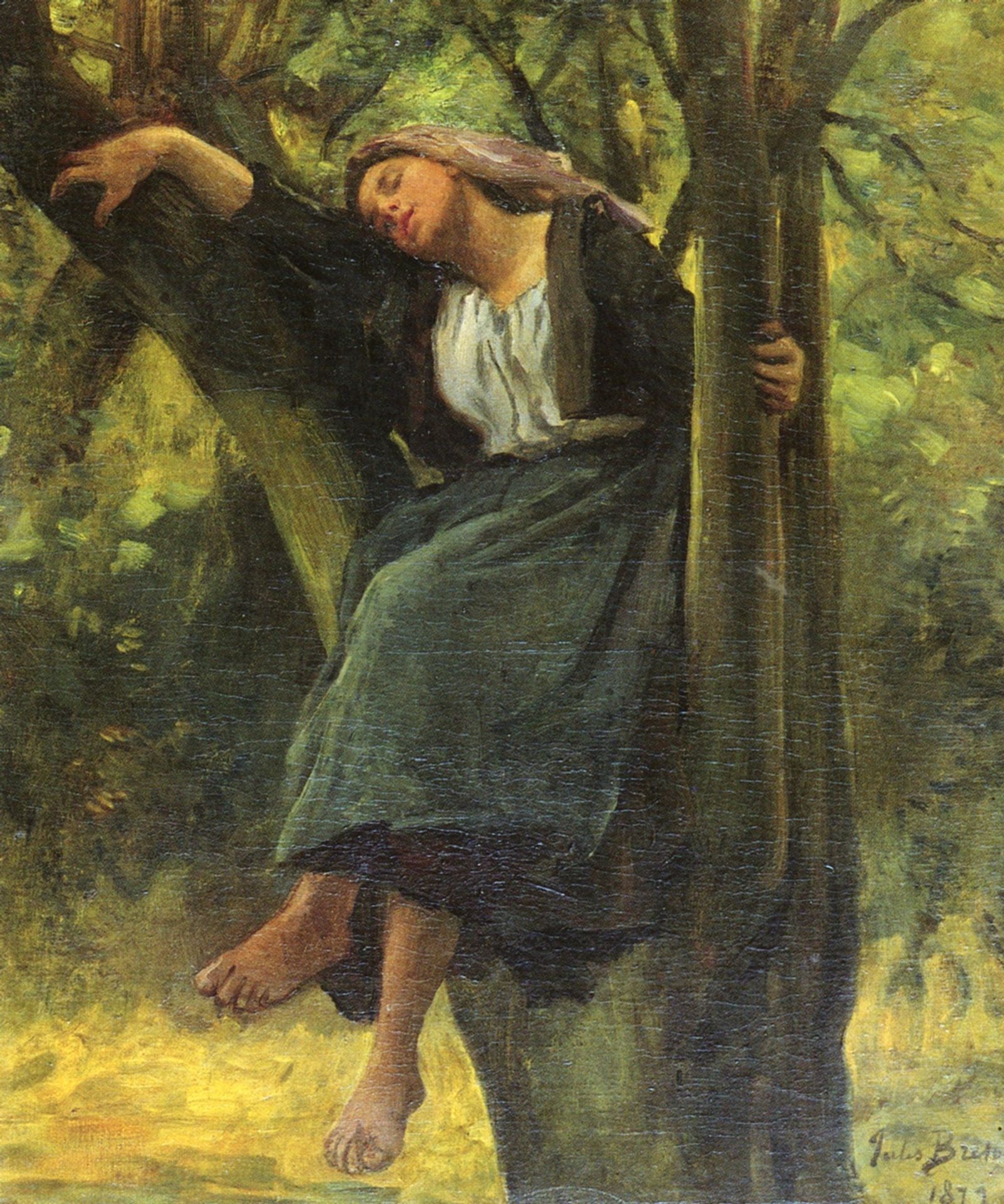 Asleep In The Woods by Jules Breton