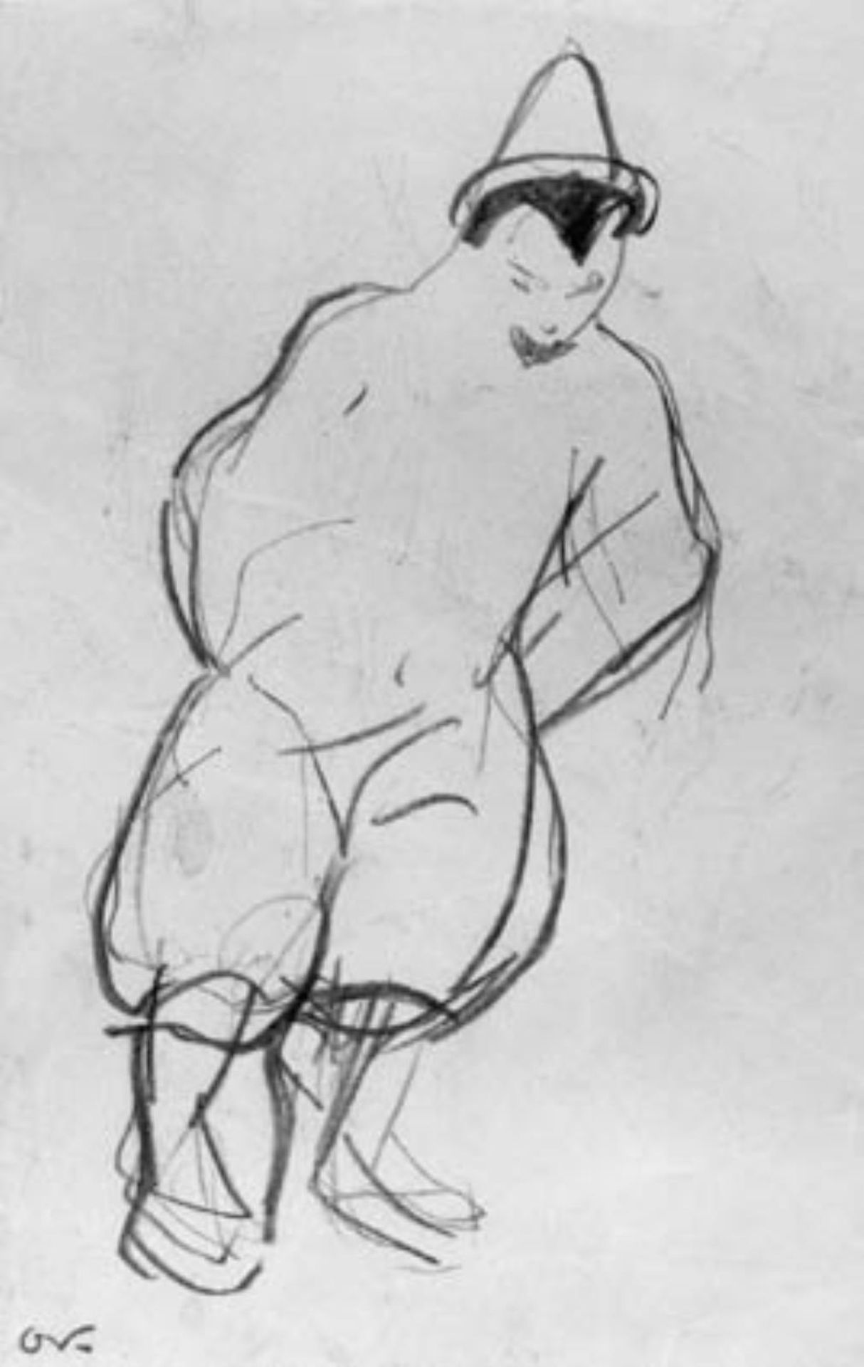 Stående hvid klovn. by Othon Friesz