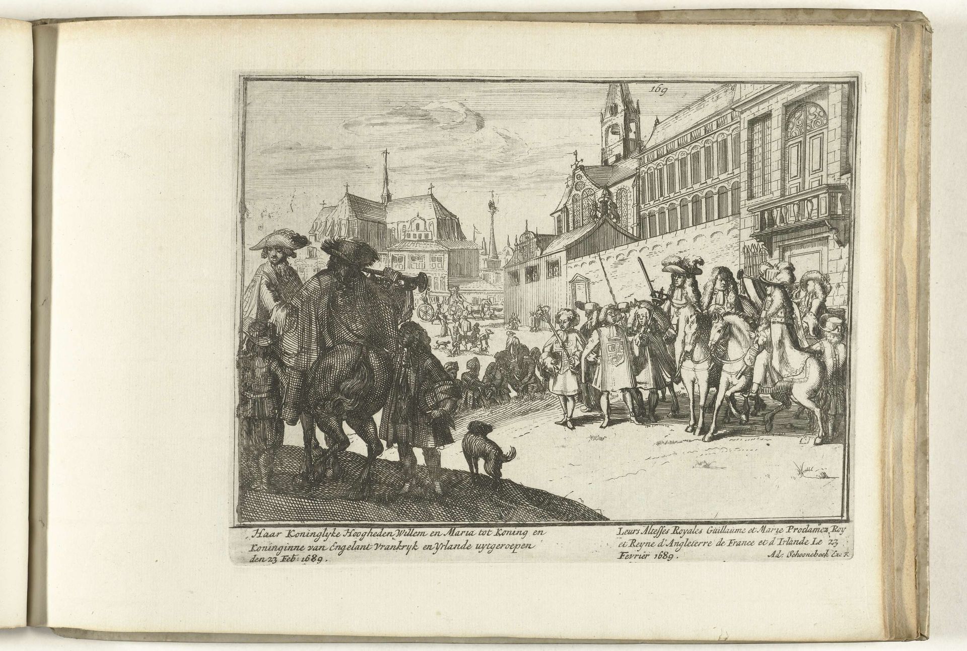 Willem en Maria worden tot koning en koningin van Engeland uitgeroepen, 1689 by Pieter Pickaert