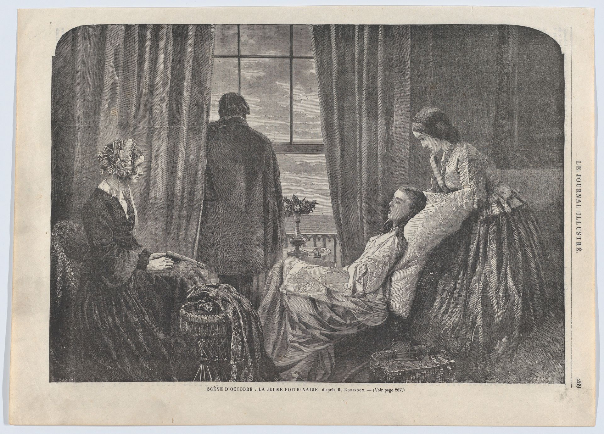 Scène d’Octobre: La jeune poitrinaire (An October Scene: The Young Consumptive), from "Le Journal Illustré" no. 34 by Henry Peach Robinson