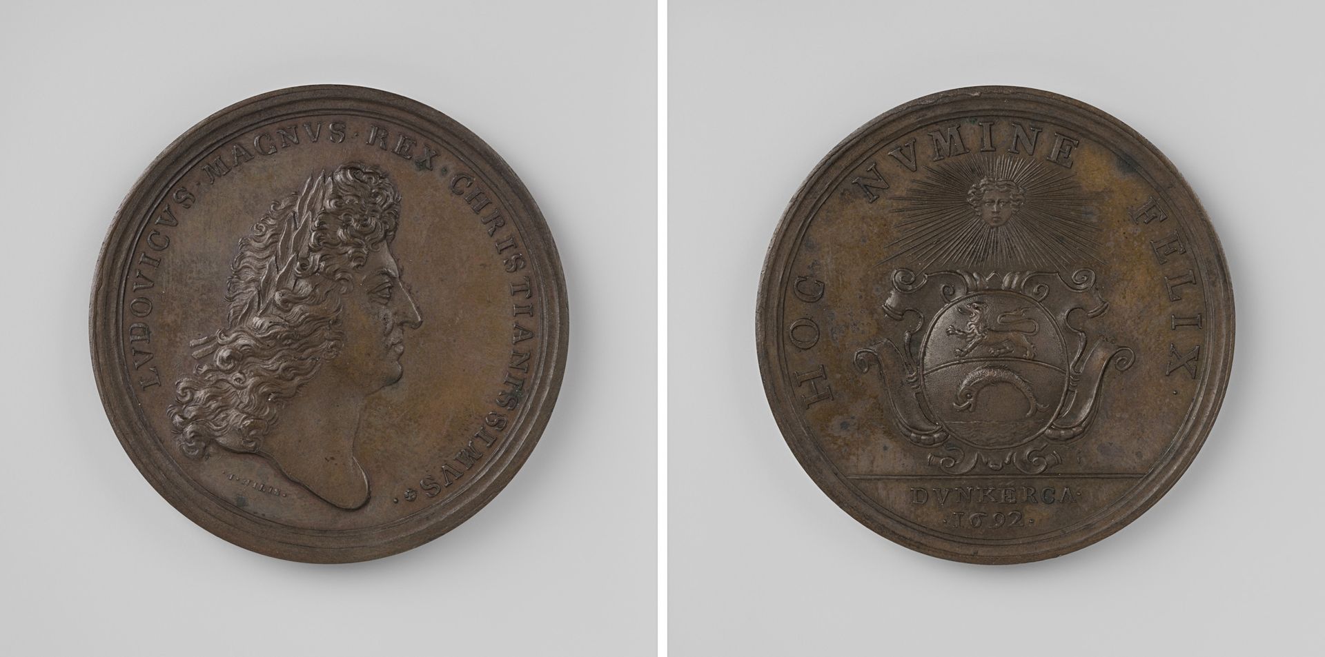 Bescherming van Bergen in Henegouwen, ter ere van Lodewijk XIV, koning van Frankrijk by Jacques Nilis
