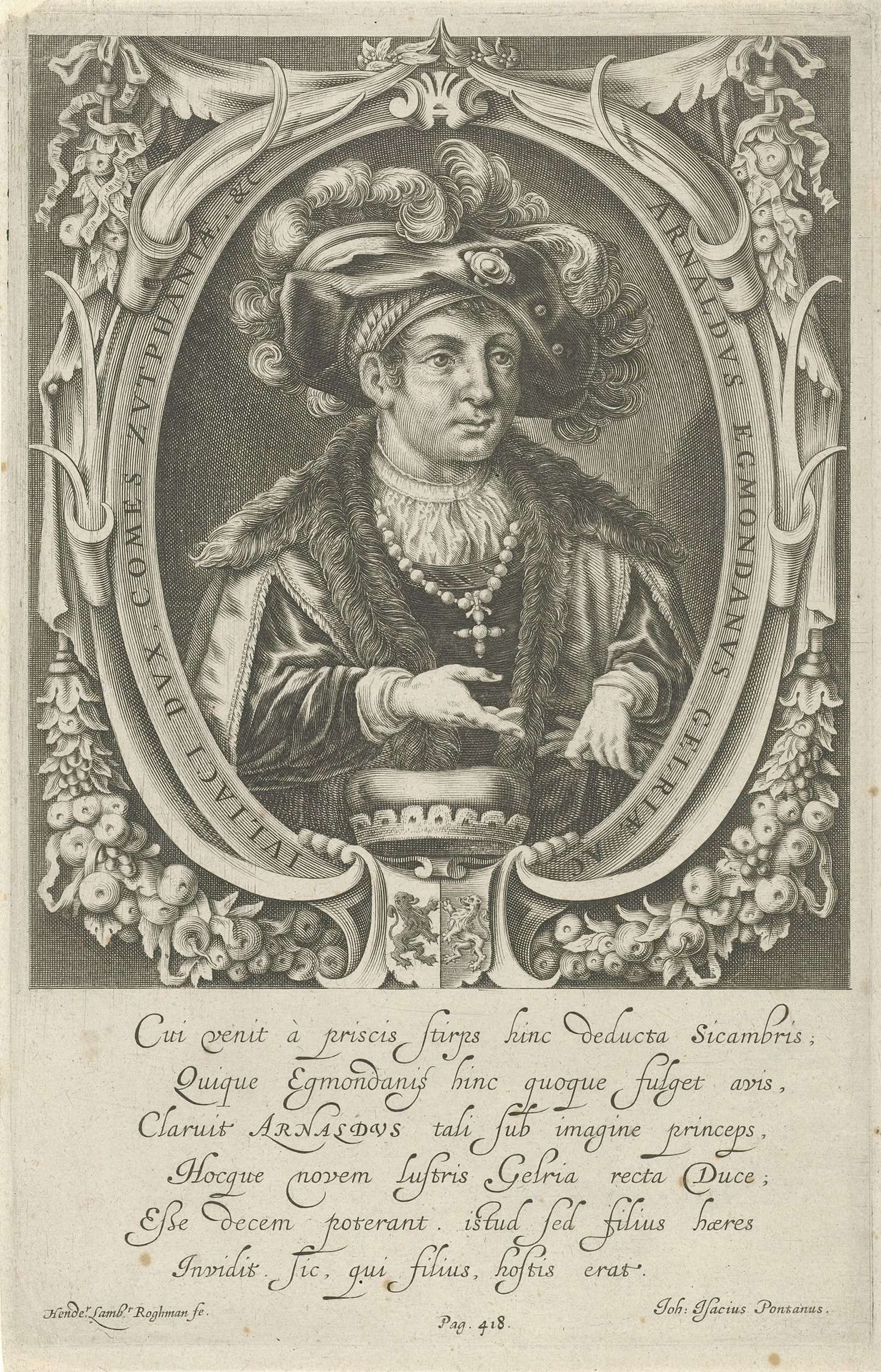 Portret van Aarnout van Egmond by Hendrick Lambertsz. Roghman