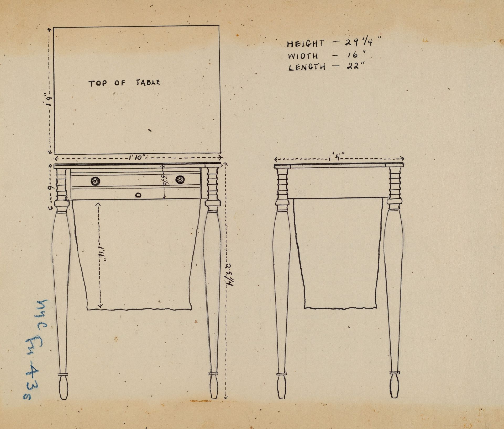 Sewing and Work Table by Anonymous