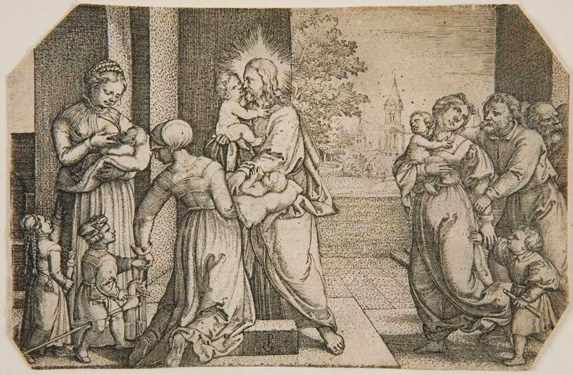 Christ Blessing Little Children by Georg Pencz
