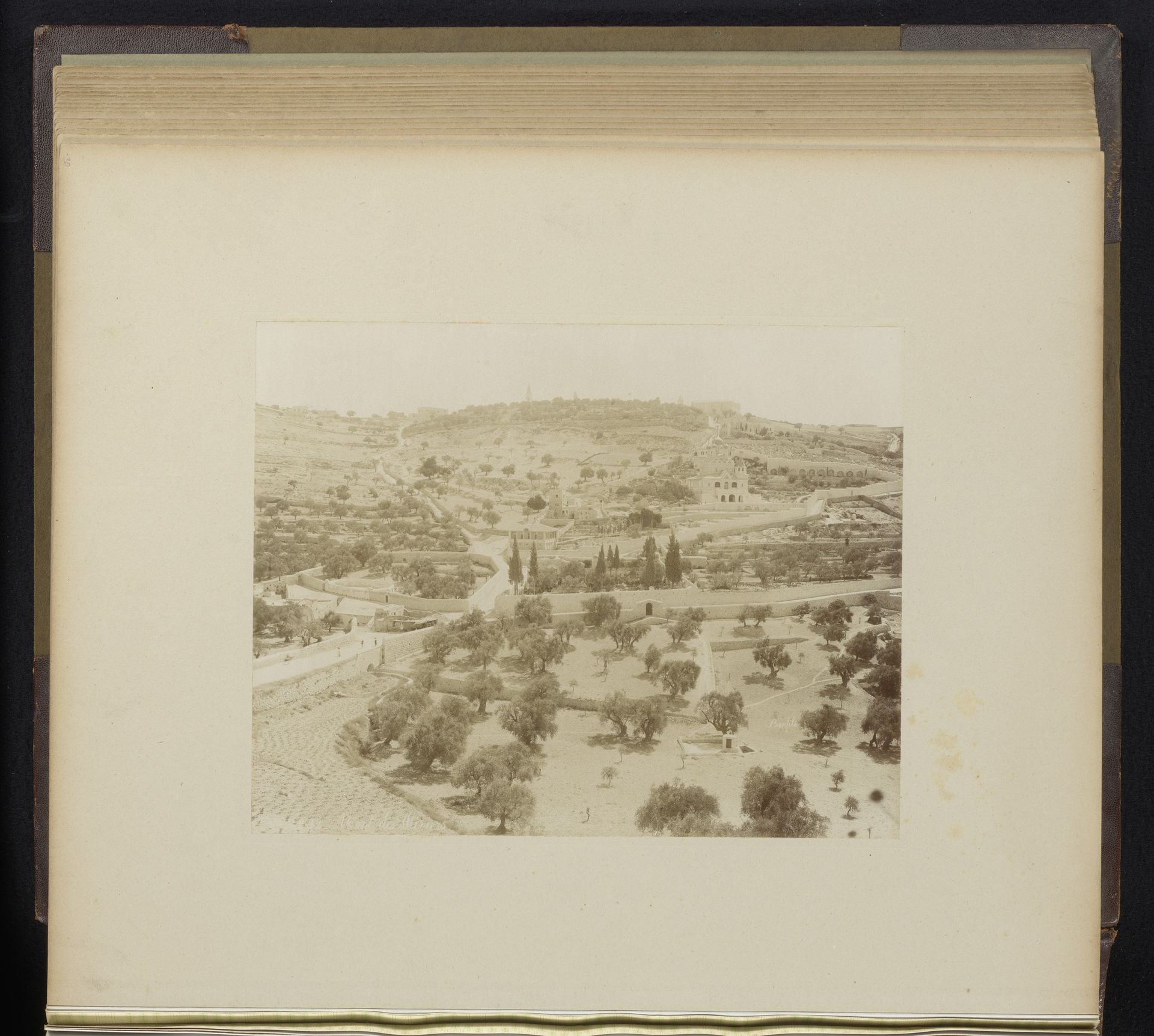 Gezicht op de Olijfberg by Félix Bonfils