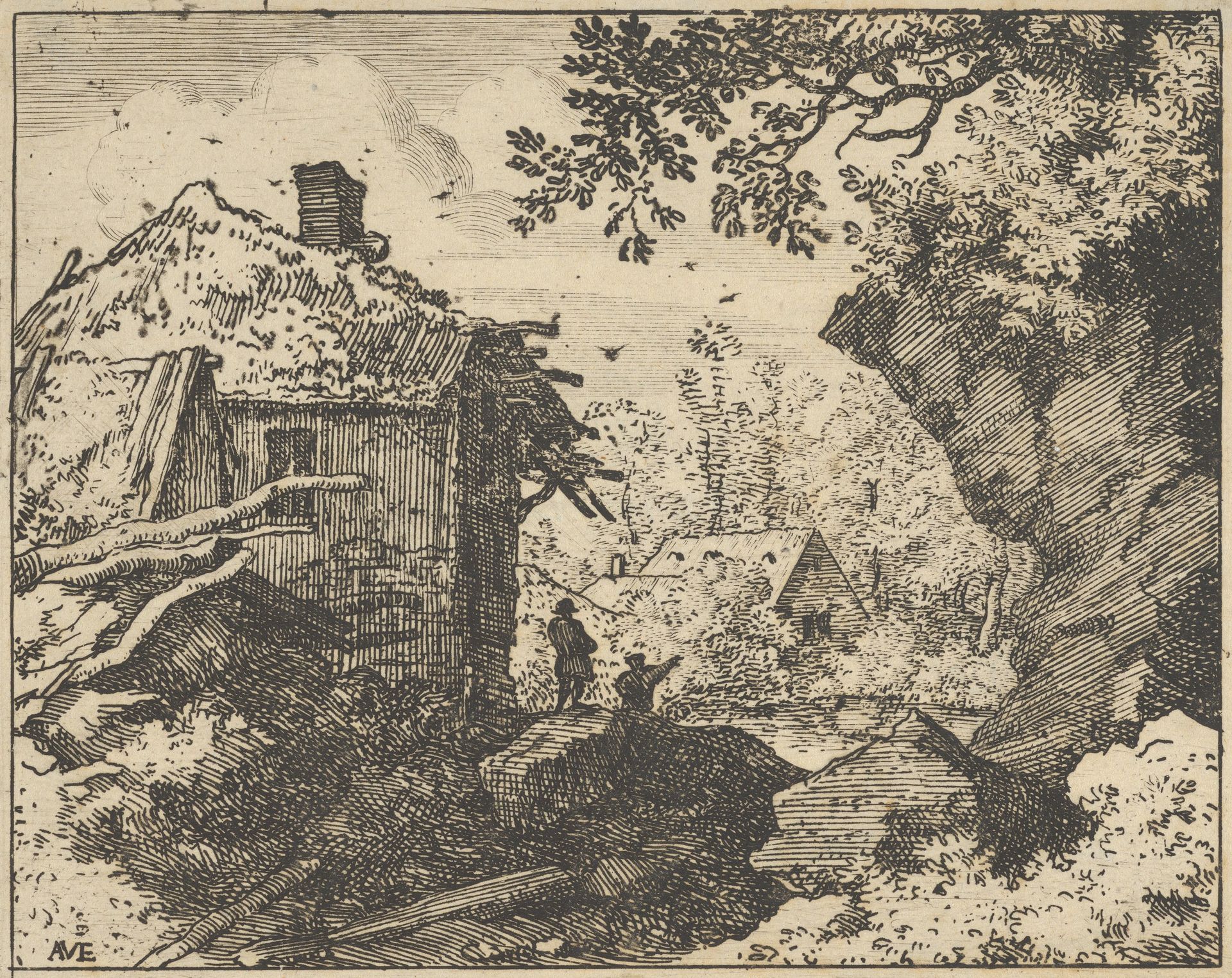 The Straw Hut Seen from Behind by Allart van Everdingen