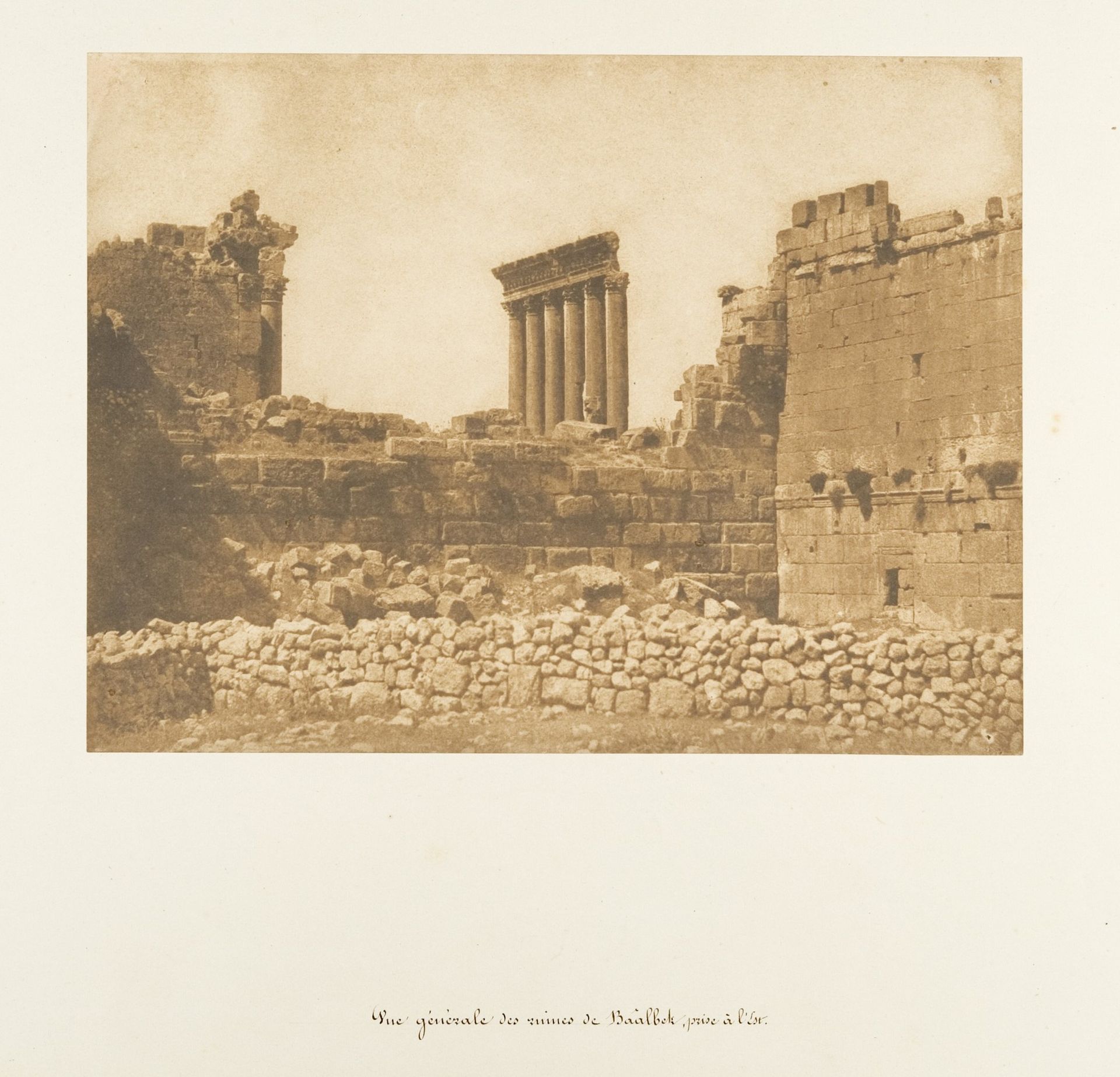 Vue générale des ruines de Baâlbek, prise à l'Est by Maxime Du Camp