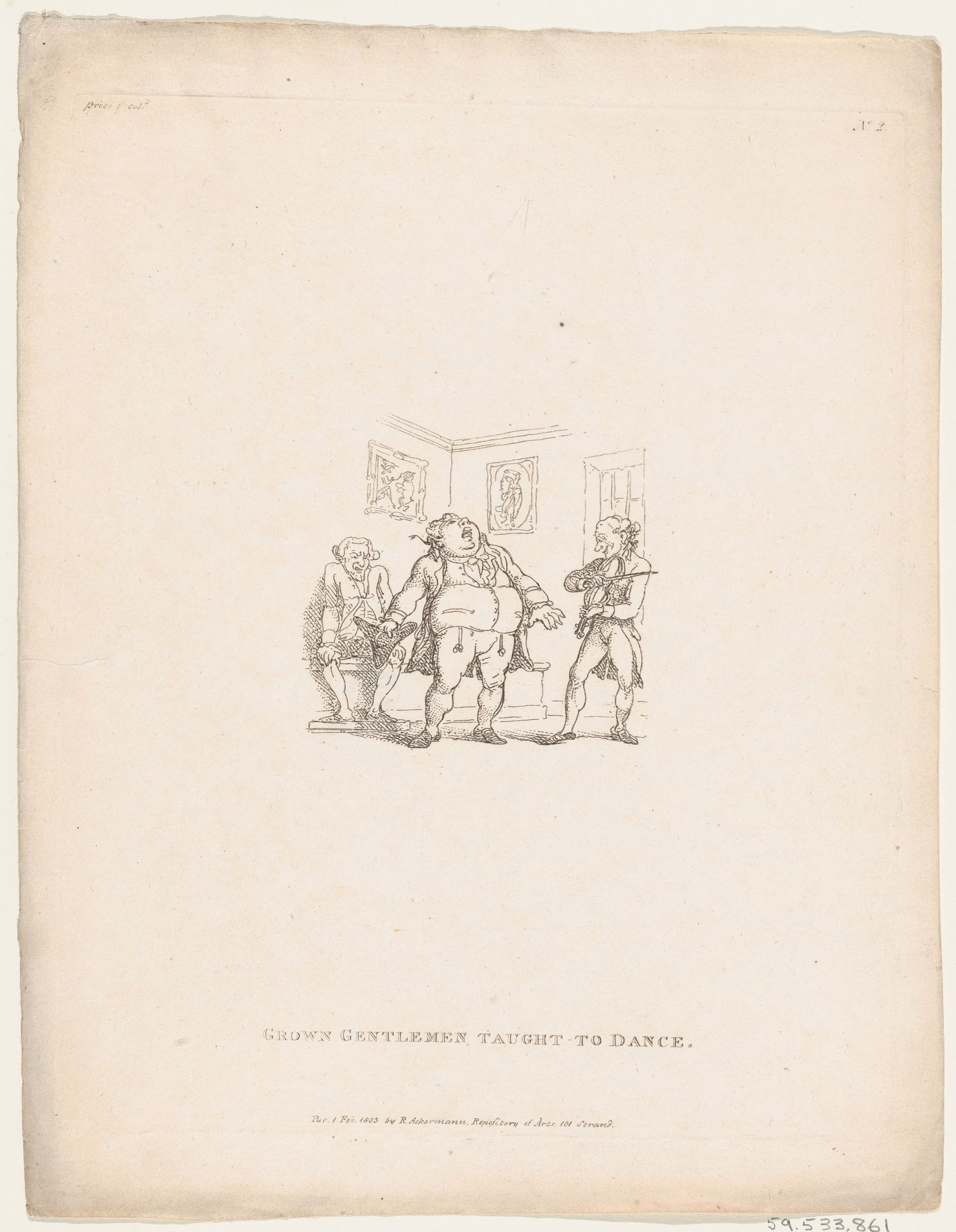 Grown Gentlemen Taught to Dance by Henry William Bunbury