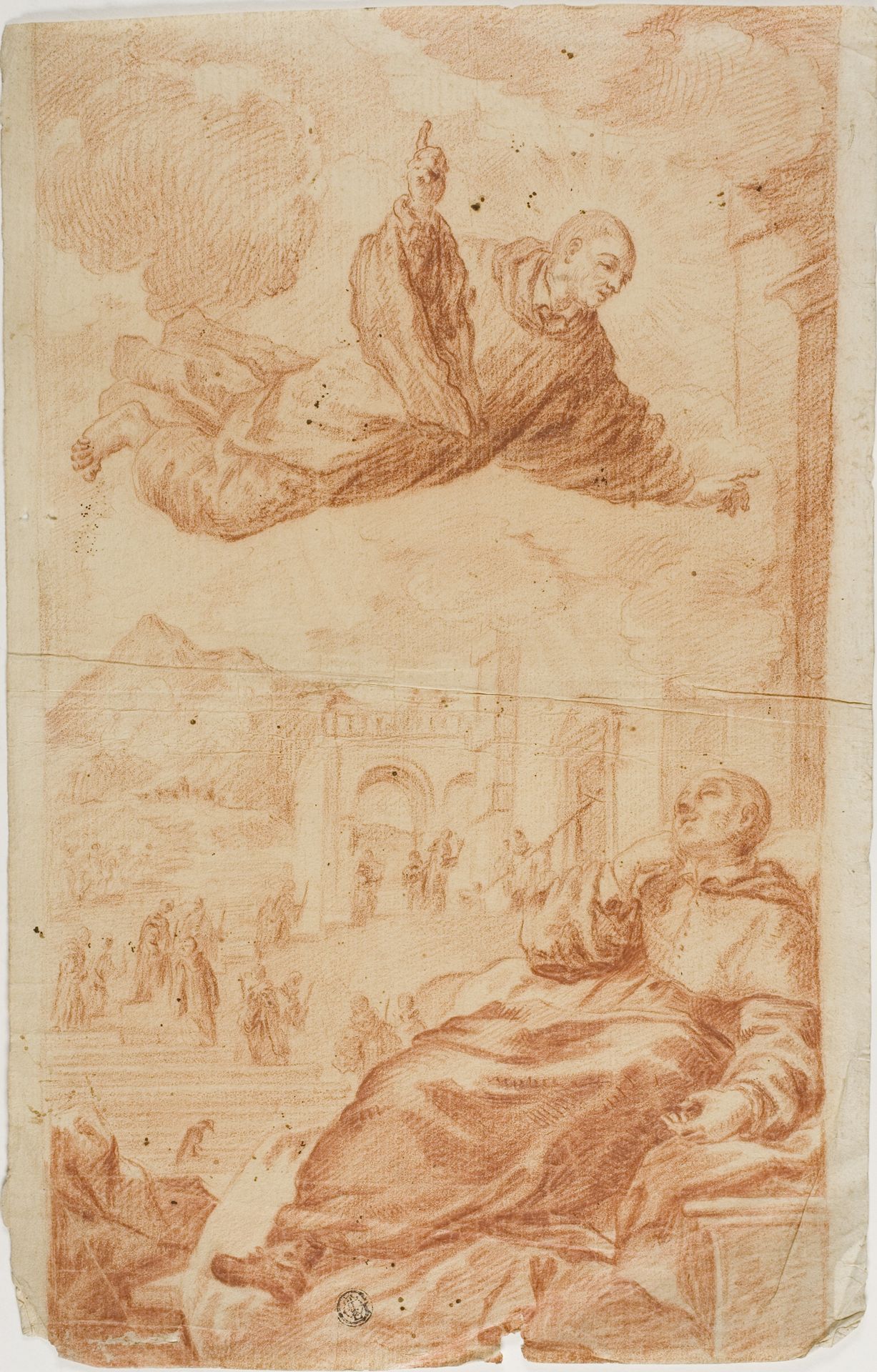 Saint Appearing to Sleeping Monk by Anonymous