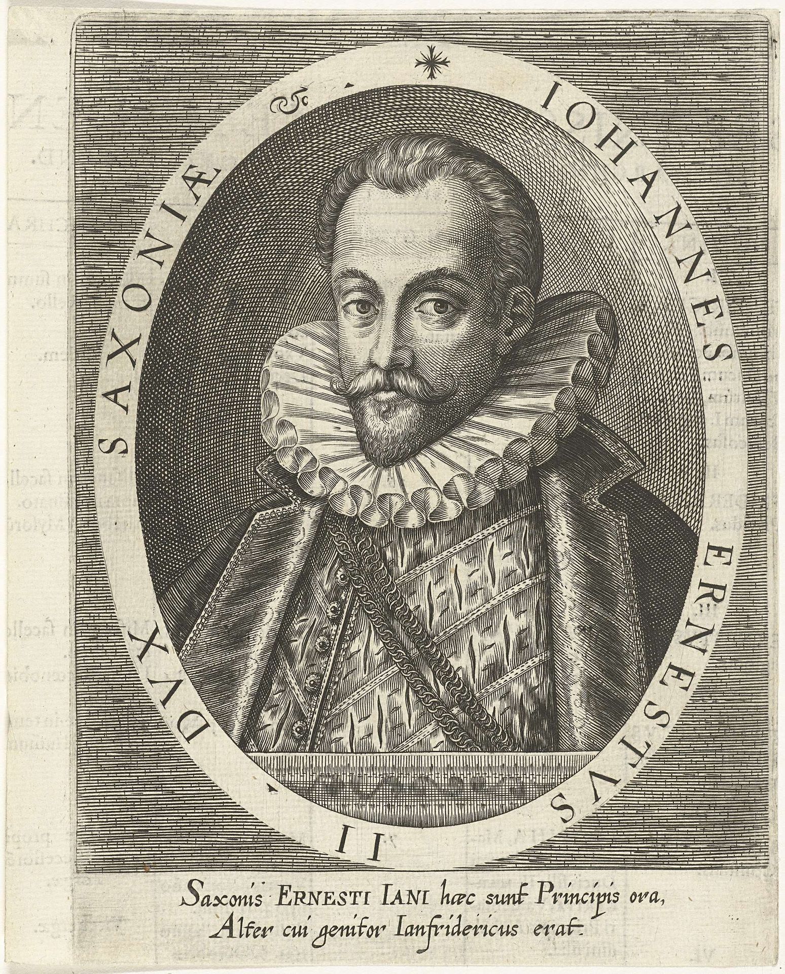 Portret van Johann Ernst van Saksen by Dominicus Custos