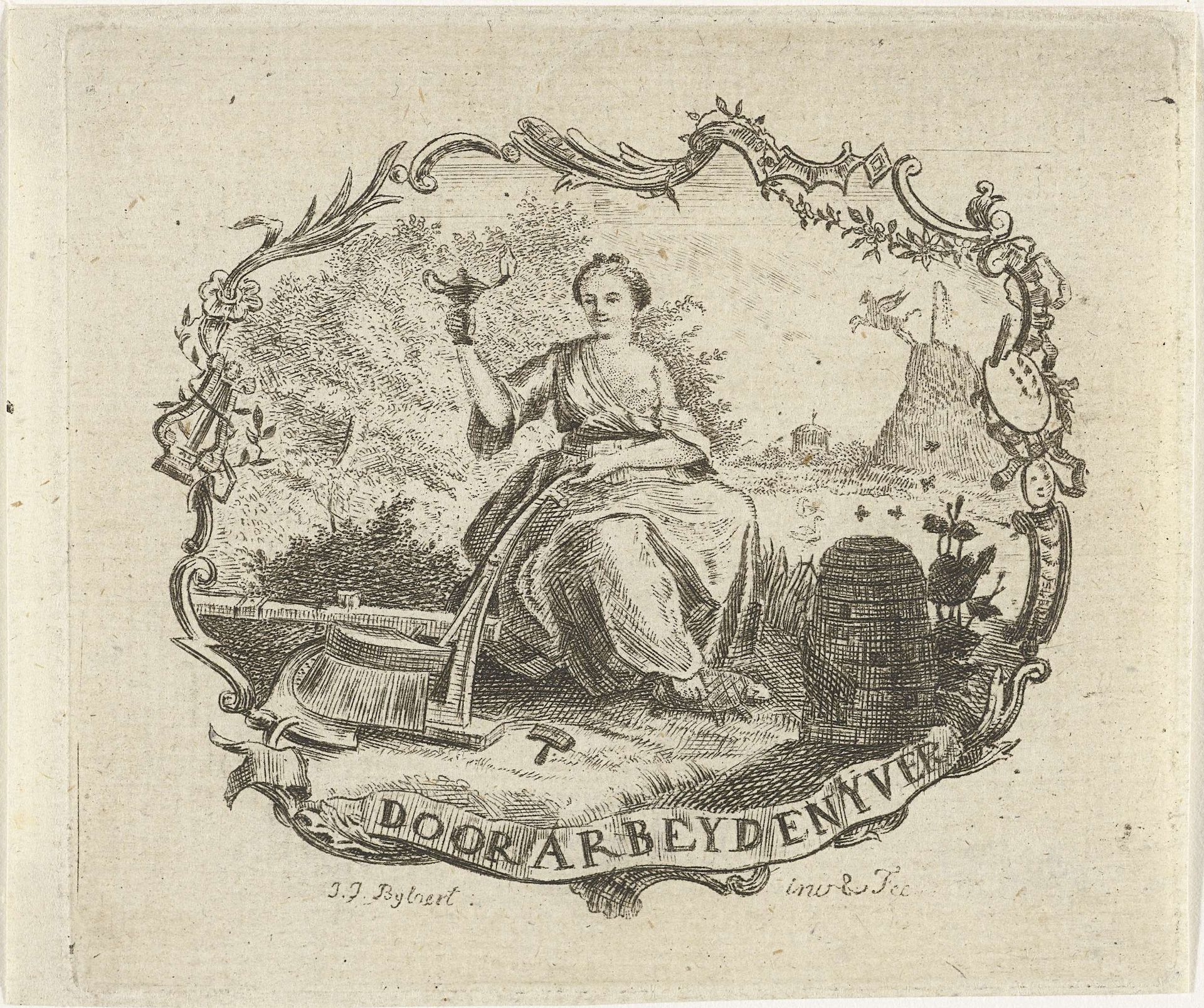 Vrouw met brandende lamp by Joannis Jacobus Bijlaert