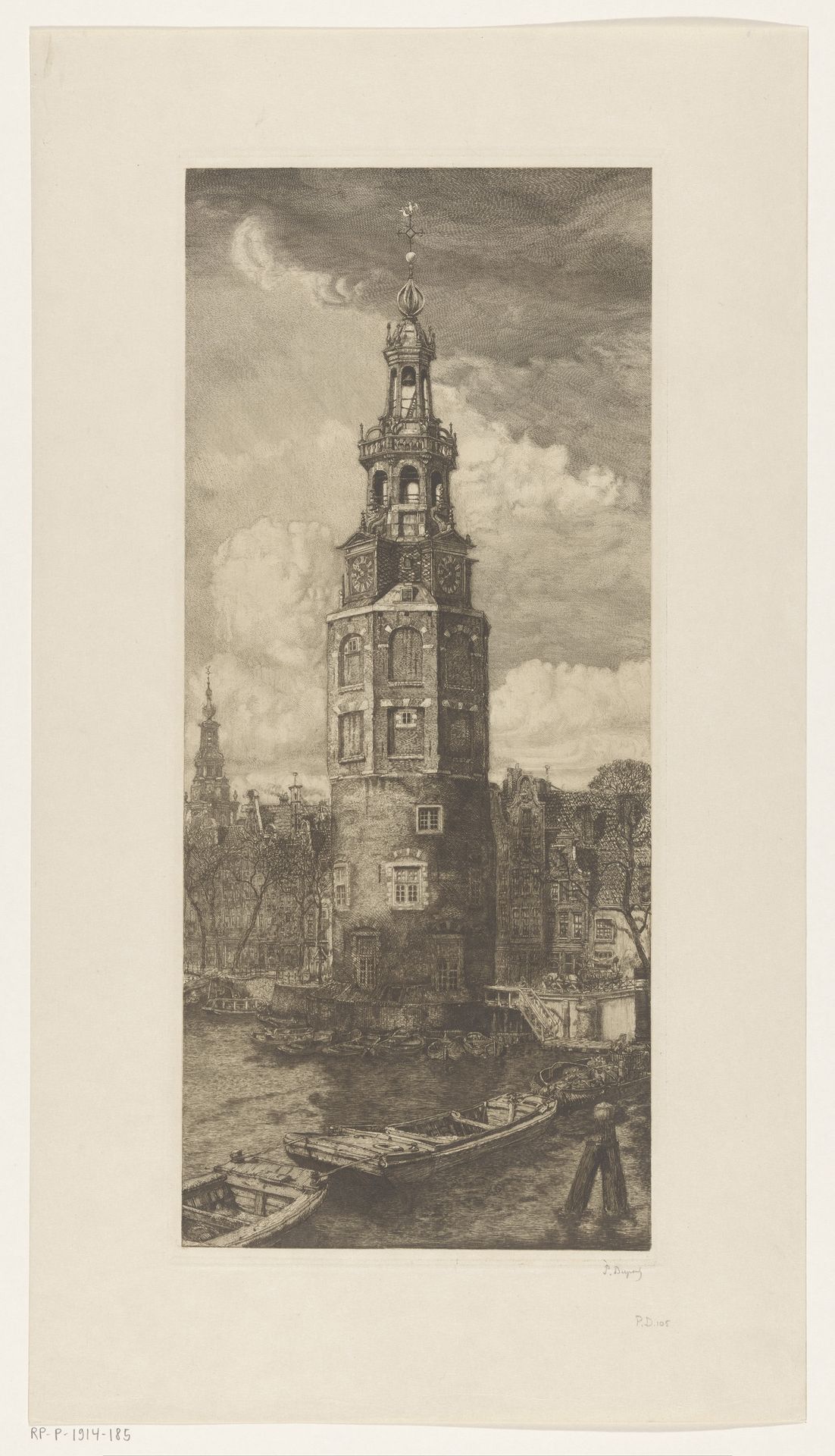 Montelbaanstoren aan de Oudeschans in Amsterdam by Pieter Dupont