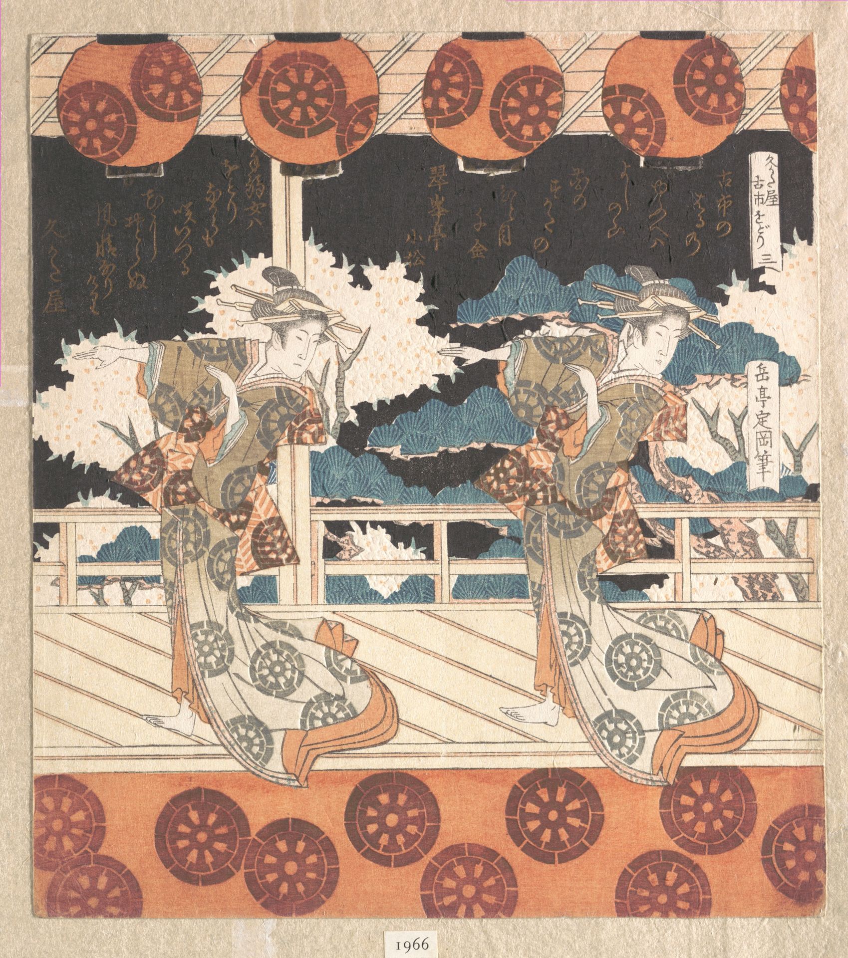 Furuichi Dance (No. 3 of a Set of Four) by Yashima Gakutei 屋島岳亭