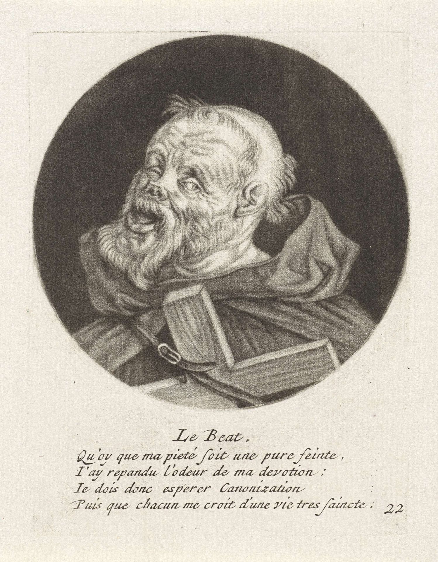 Monnik met een kruis by Jacob Gole