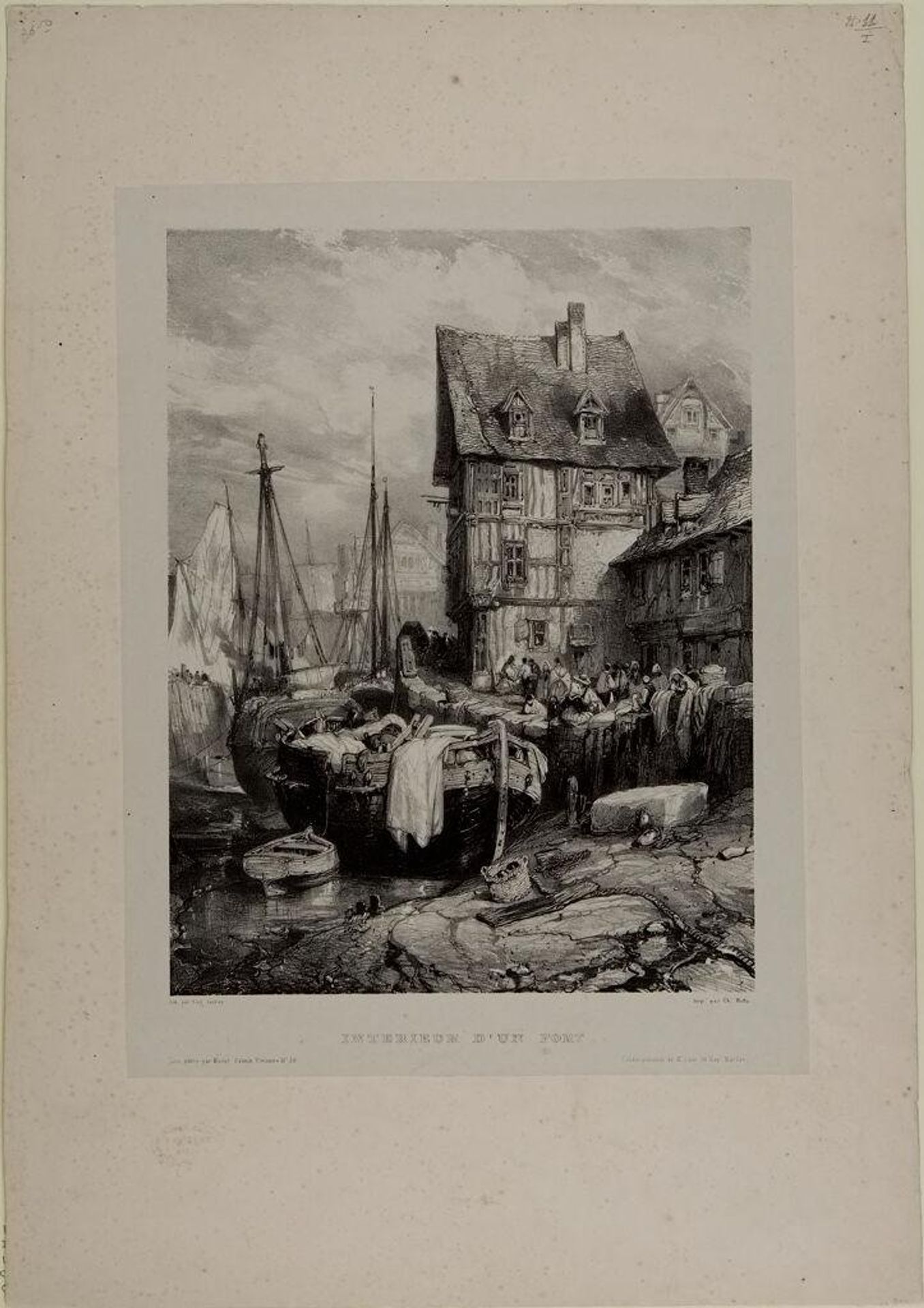 IntÃ©rieur d'un port by Eugène Isabey
