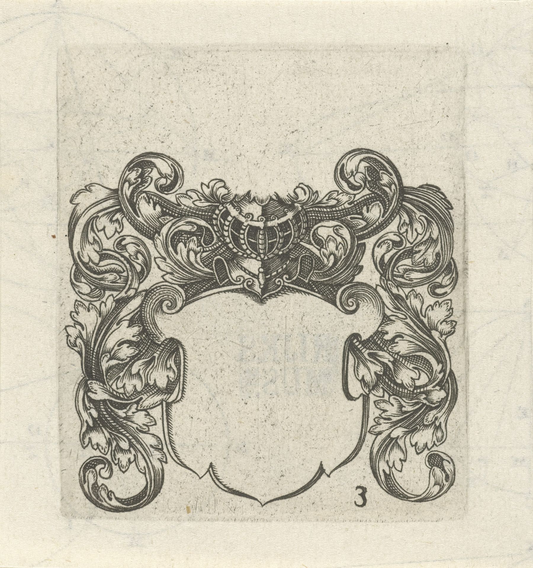 Wapenschild met helm by Anonymous