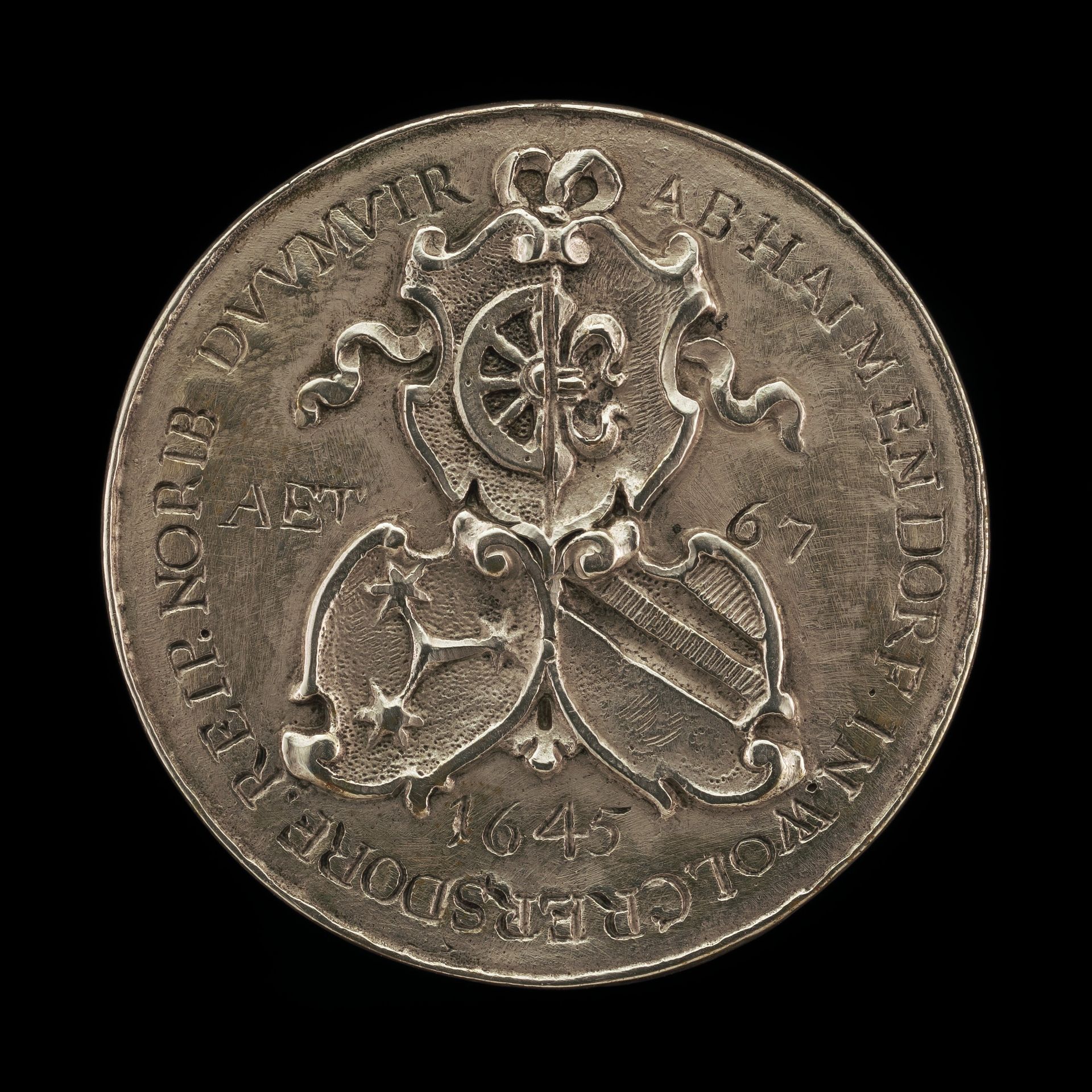 Shields of Fürer von Haimendorf and His Two Wives [reverse] by Johann Bartholomäus Braun