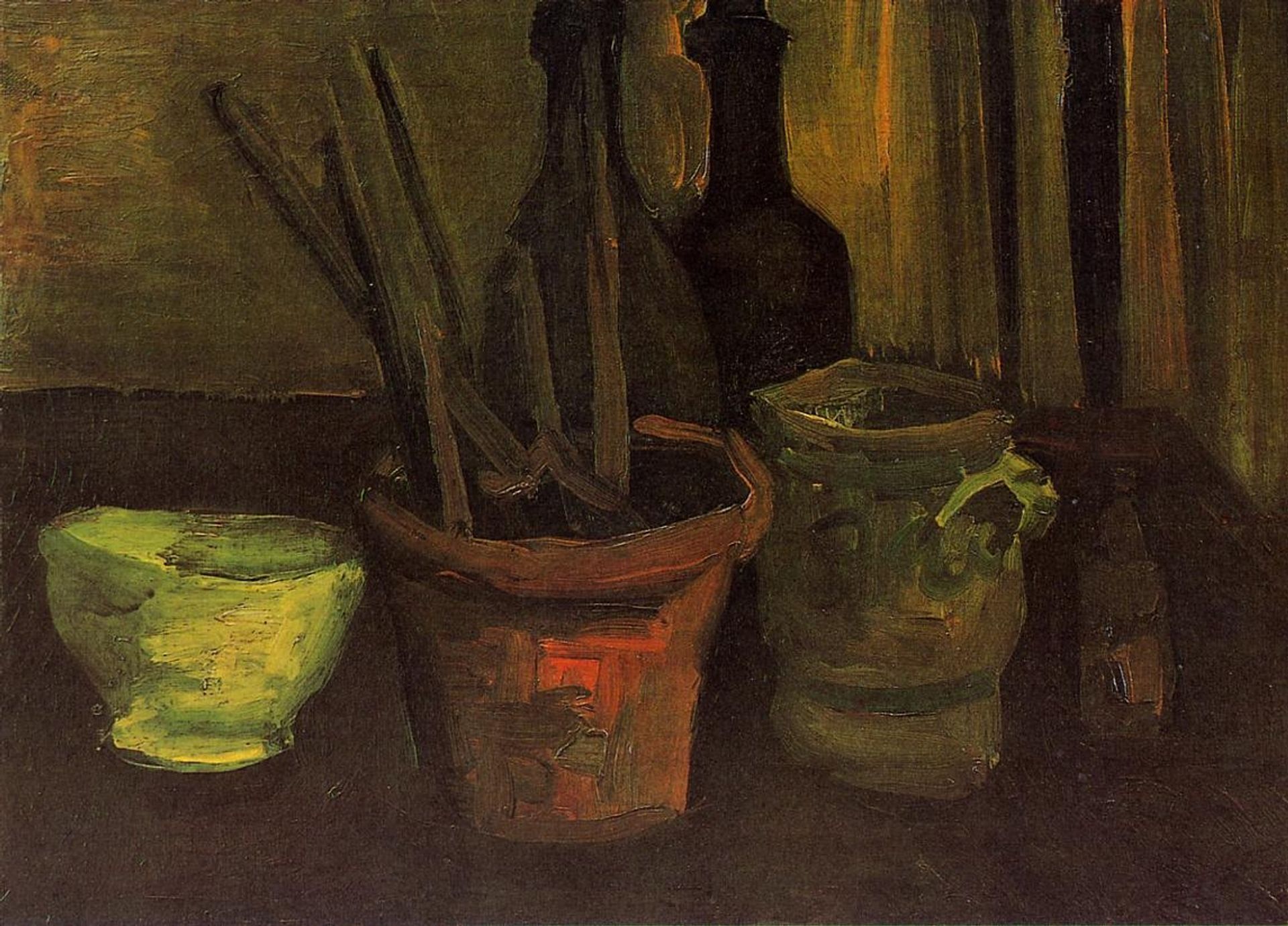 Still Life of Paintbrushes in a Flowerpot by Vincent van Gogh