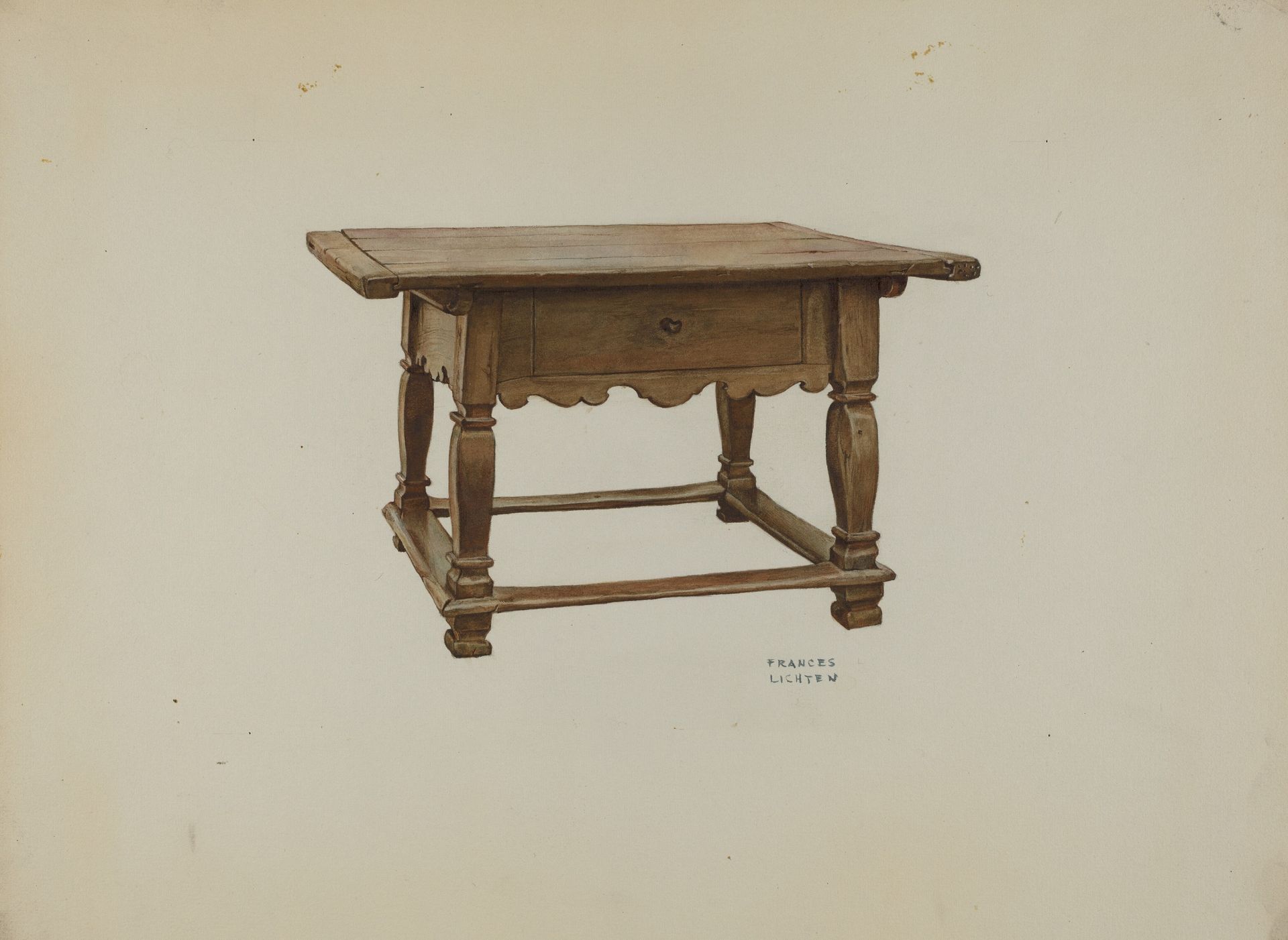 Pa. German Table by Frances Lichten