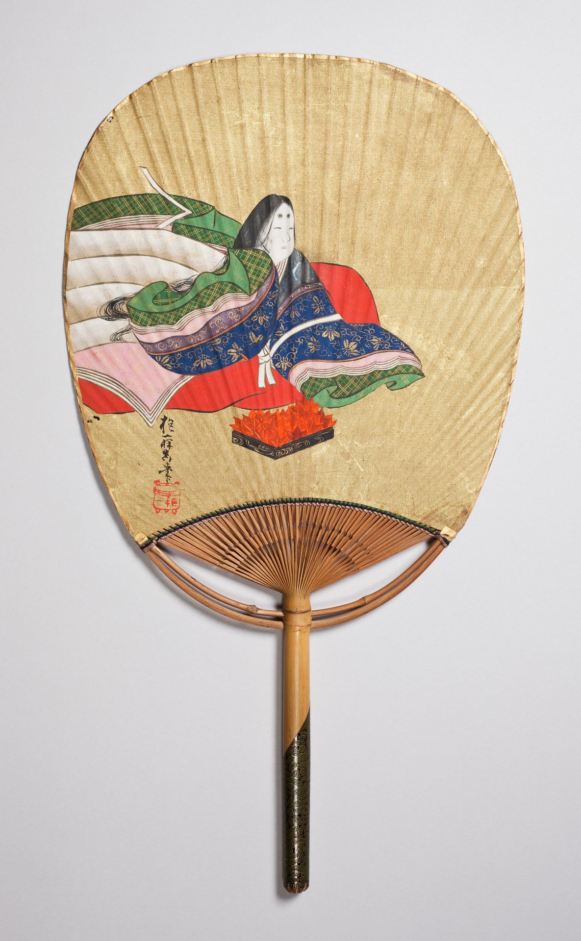 Fan with Akikonomu Chūgū from -The Maiden- Chapter of the Tale of Genji by Sakai Hōitsu