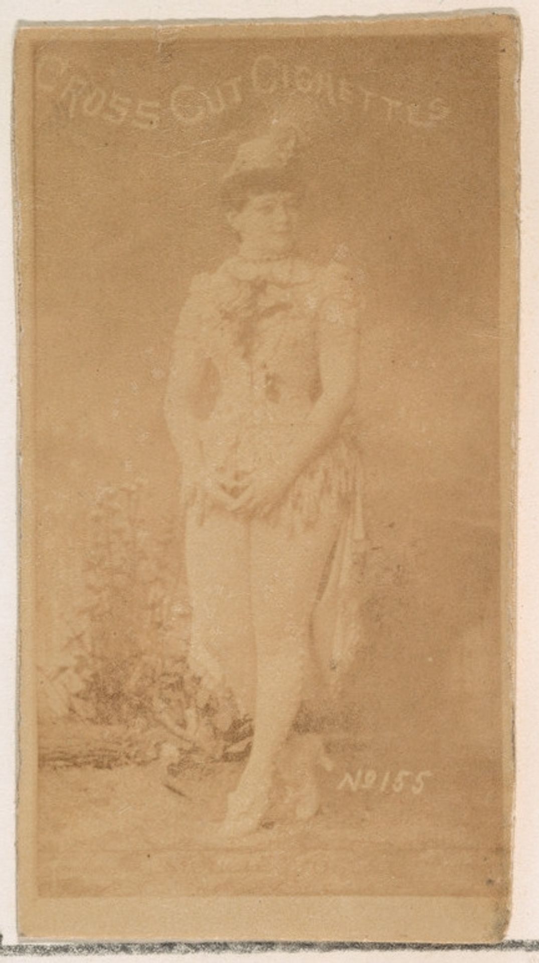Card Number 155, from the Actors and Actresses series (N145-1) issued by Duke Sons & Co. to promote Cross Cut Cigarettes by W. Duke, Sons & Co.