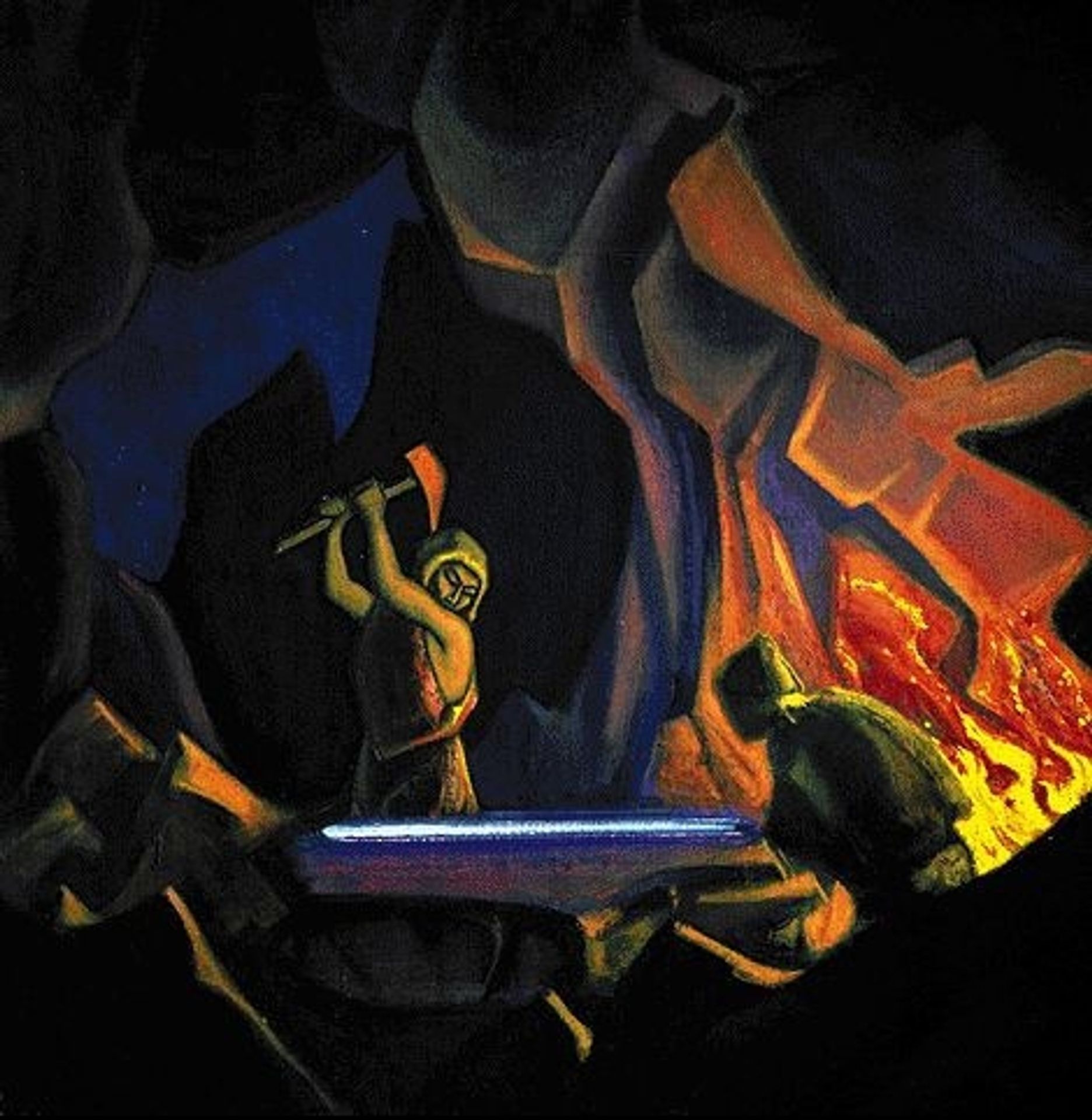 Forging the sword (Nibelung) by Nicholas Roerich