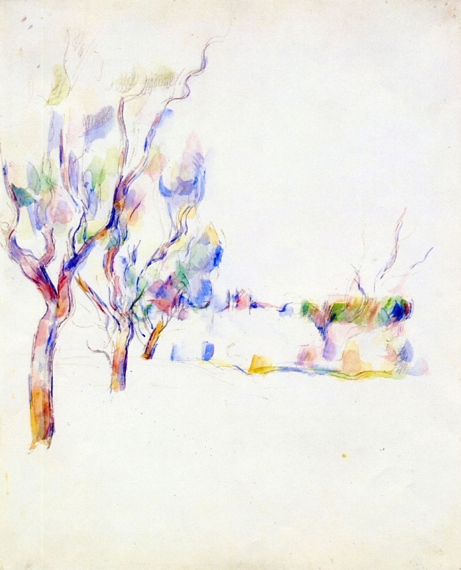 Almond Trees in Provence by Paul Cézanne