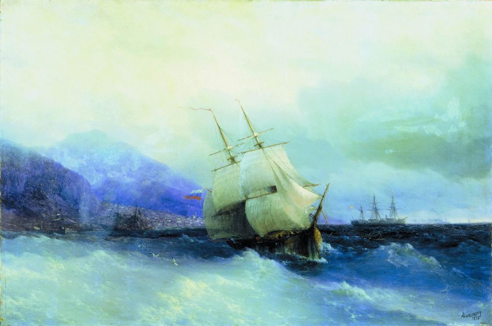 Trebizond from the Sea by Ivan Konstantinovich Aivazovsky