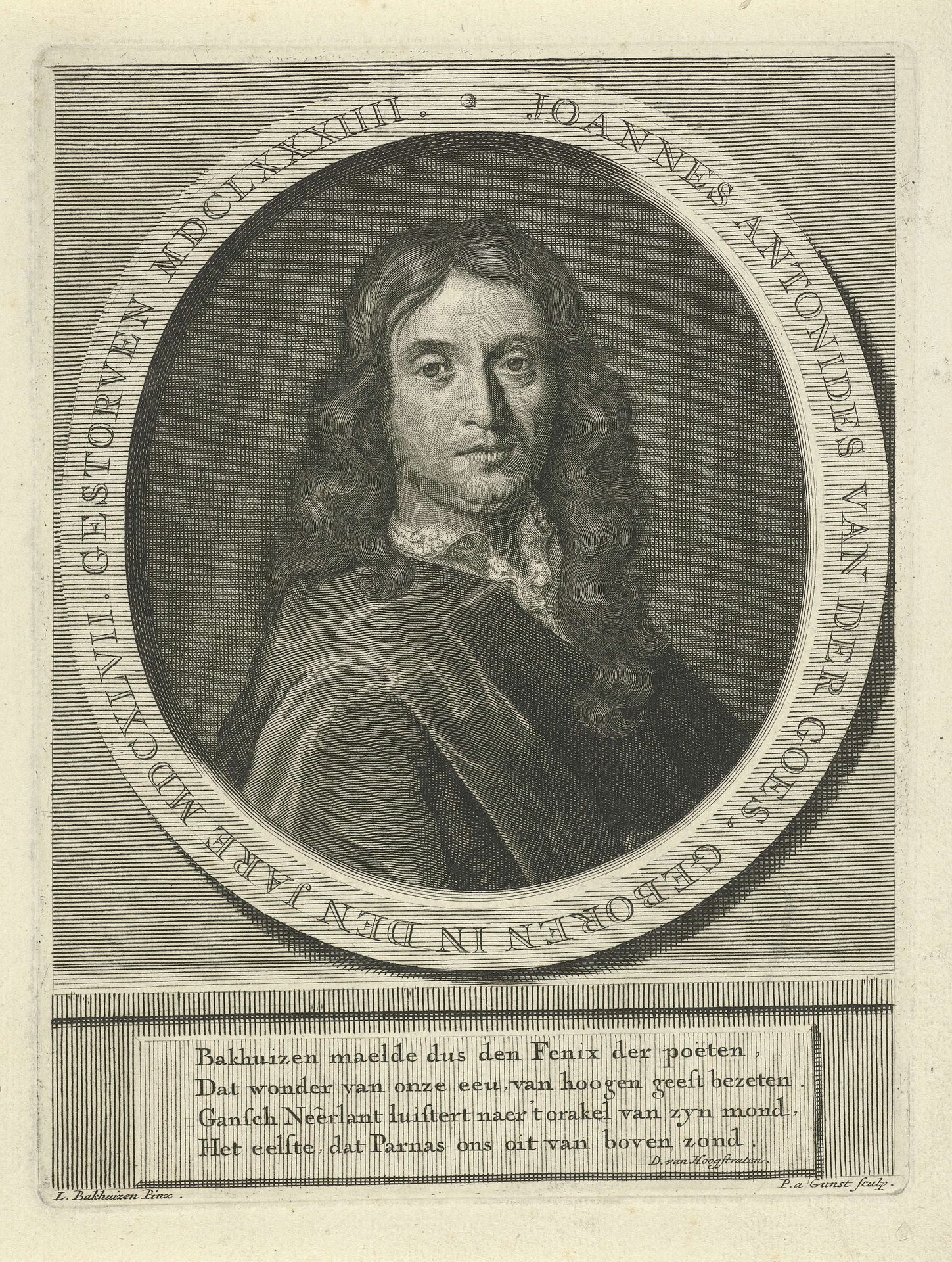 Portret van Jan Antonides van der Goes by Pieter van Gunst