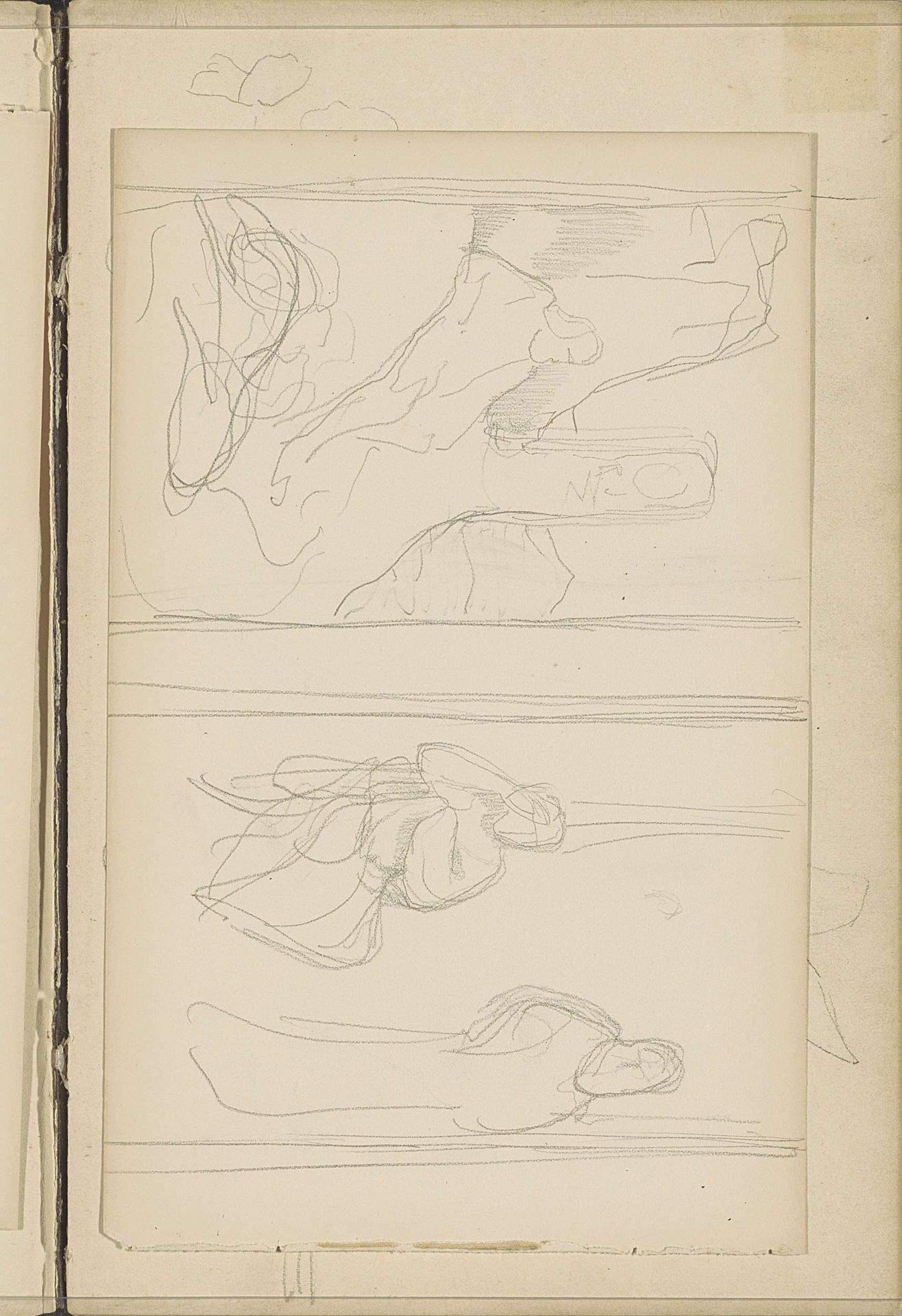Ontwerp voor een tweeluik met figuren by Antoon Derkinderen