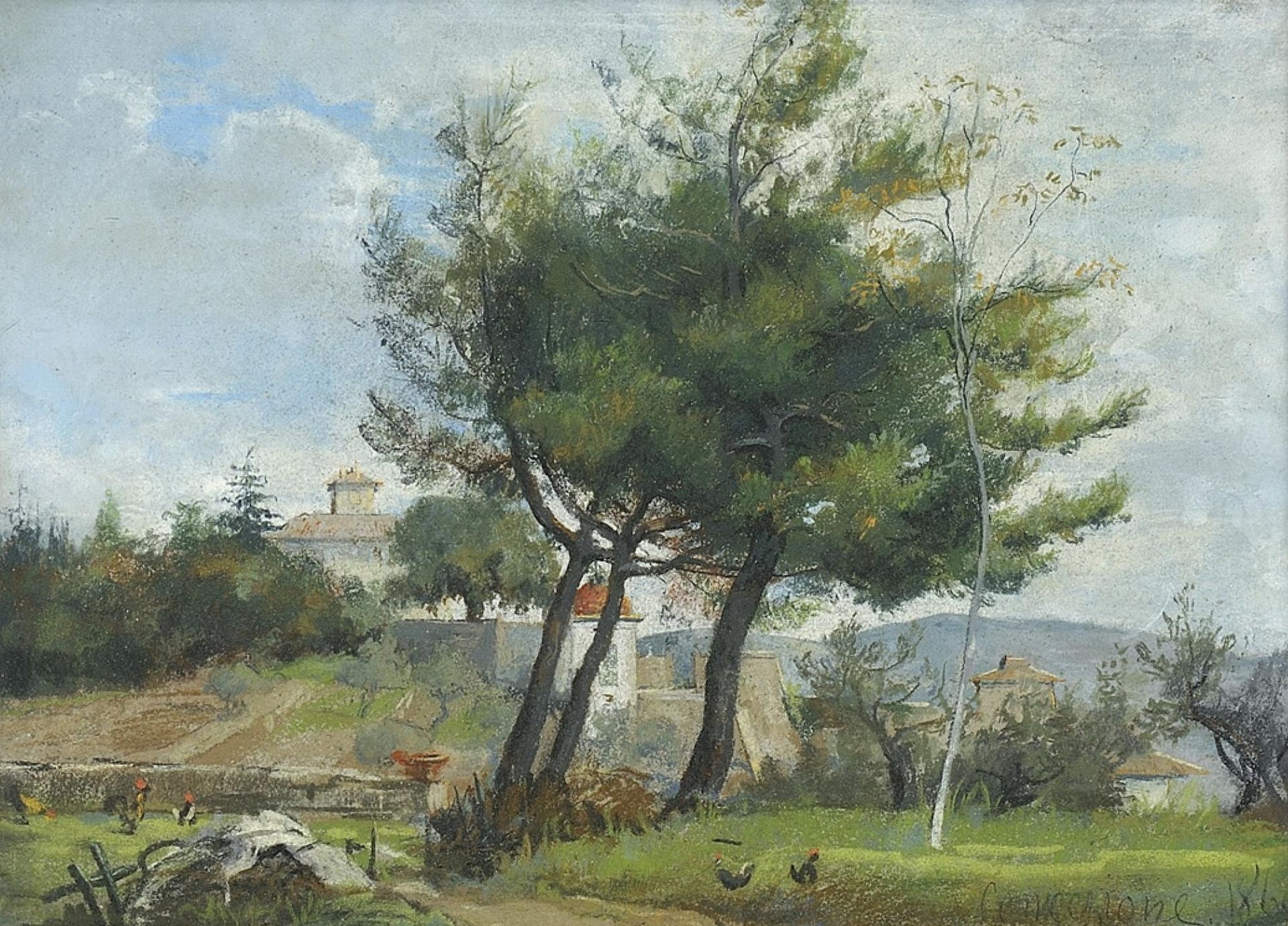 Landscape by Silvestro Lega
