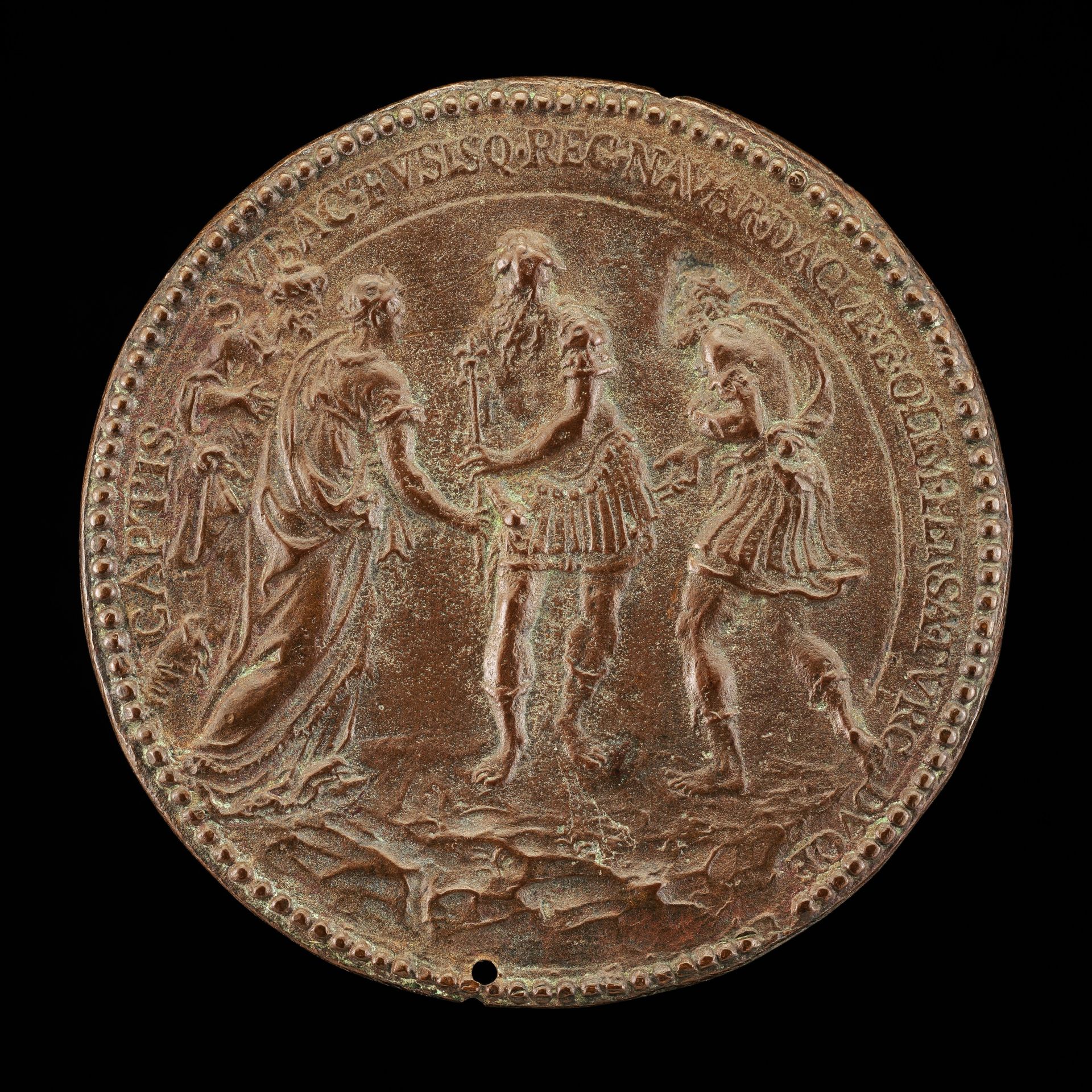 Castaldi in Armor with Other Figures [reverse] by Annibale Fontana