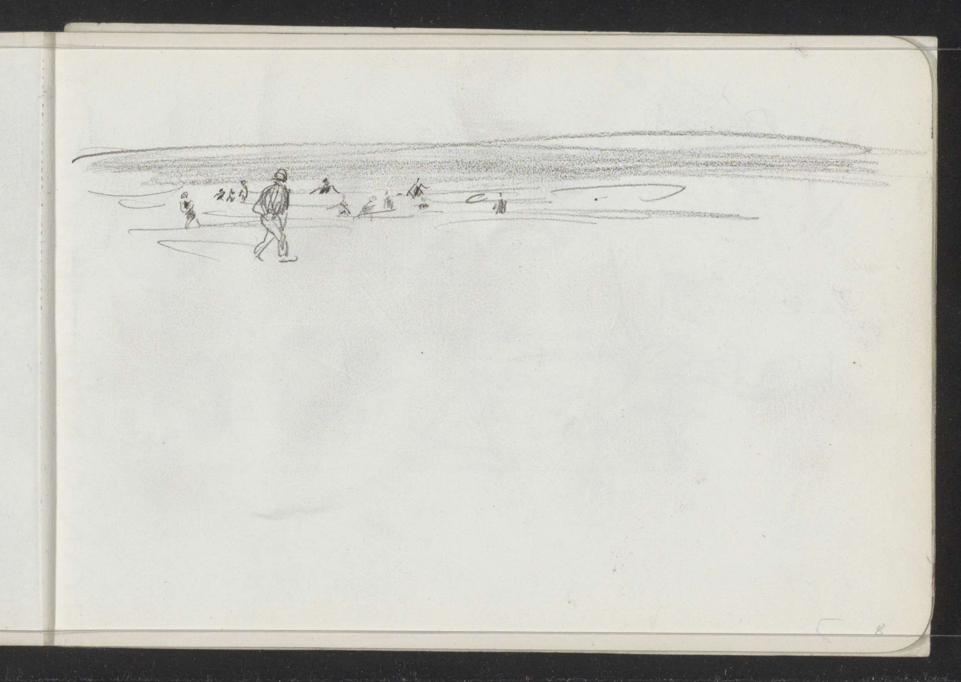 Recreanten op het strand en in zee by Isaac Israels