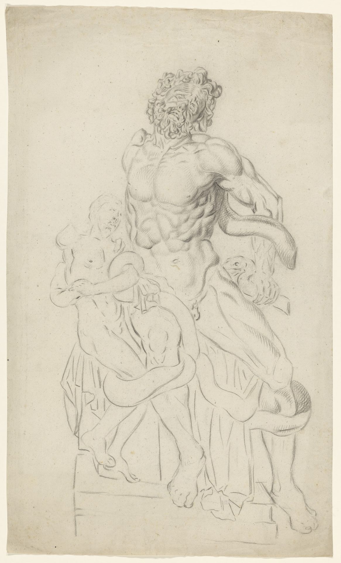 Academiestudie naar gips van Laocoön by Johannes Tavenraat