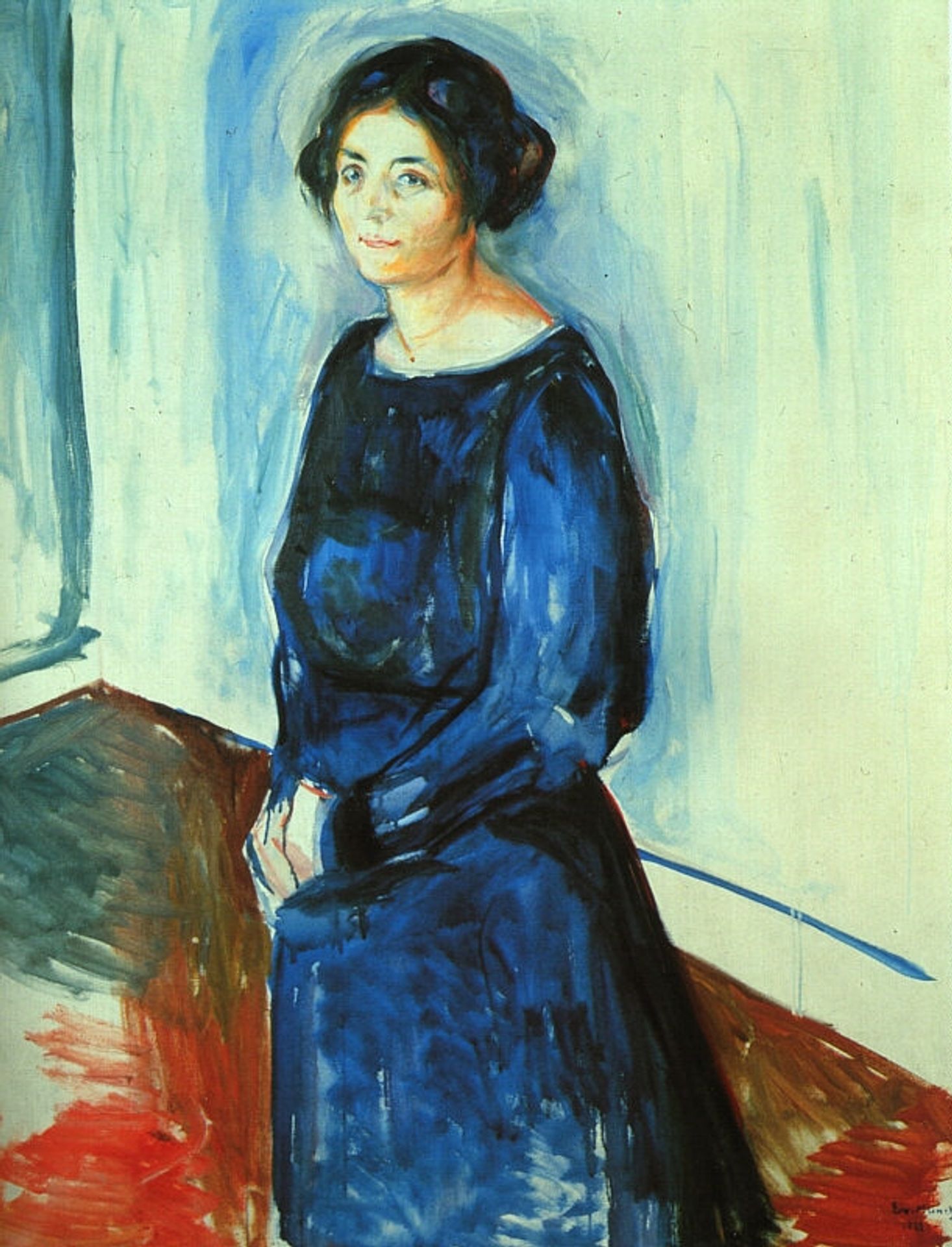 Woman in Blue (Frau Barth) by Edvard Munch