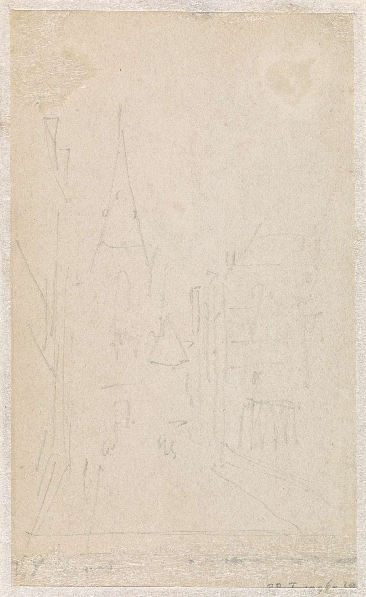 Schets van een stadsgezicht by Adrianus Eversen