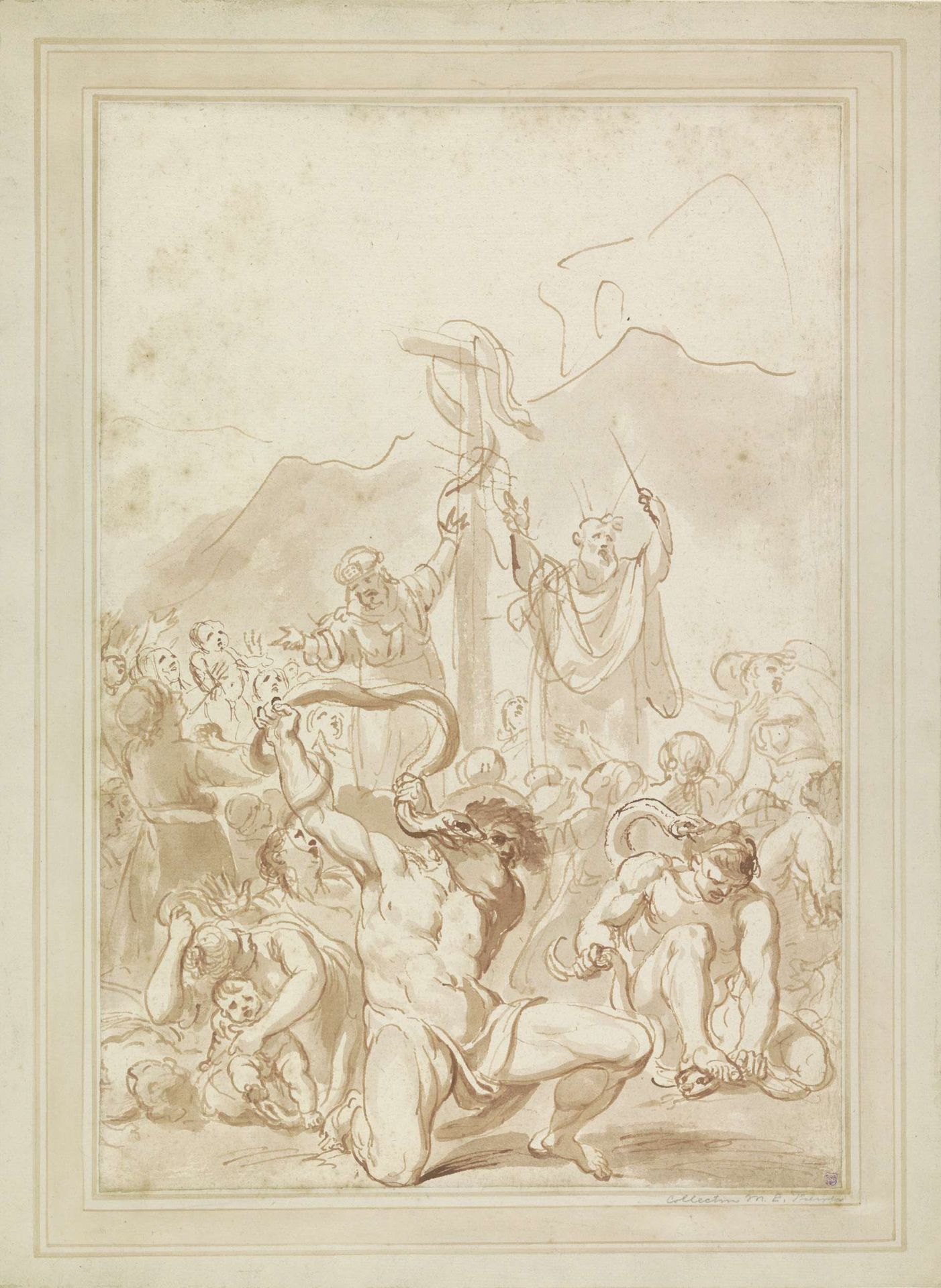 De aanbidding van de koperen slang by Giovanni Battista Cipriani