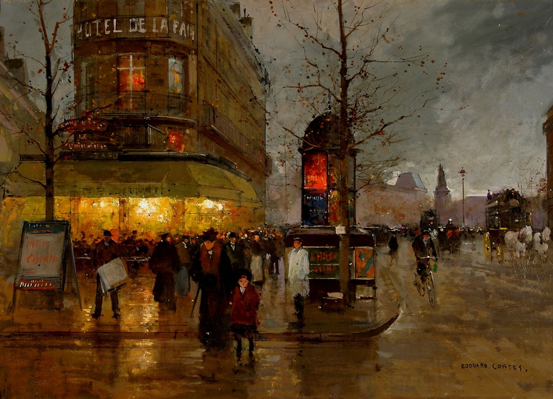 La Place de la Bastille, Paris by Edouard Cortes