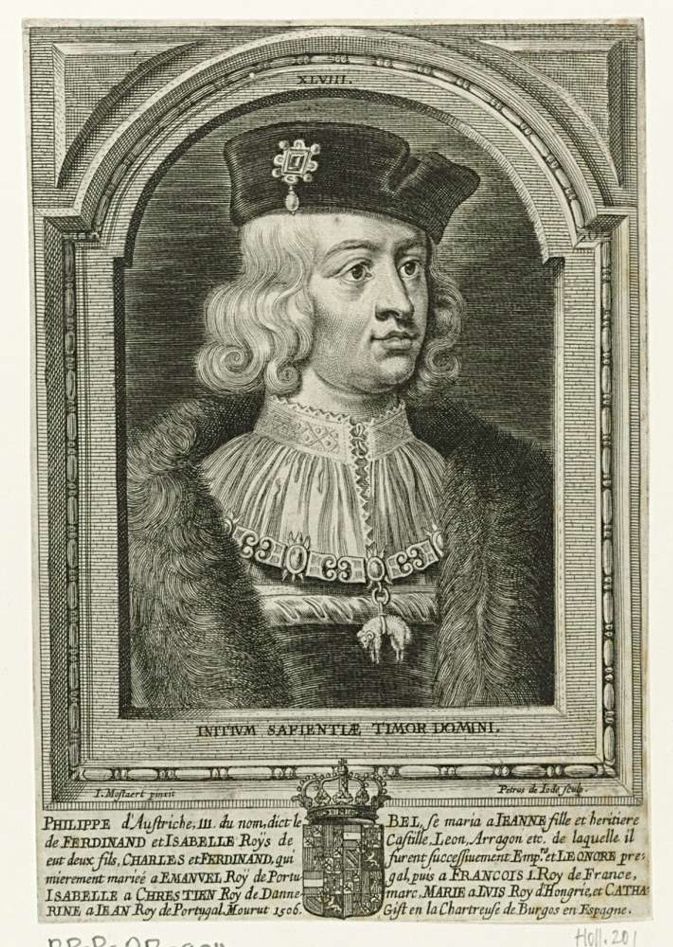 Portret van Filips III de Schone by Pieter de (II) Jode