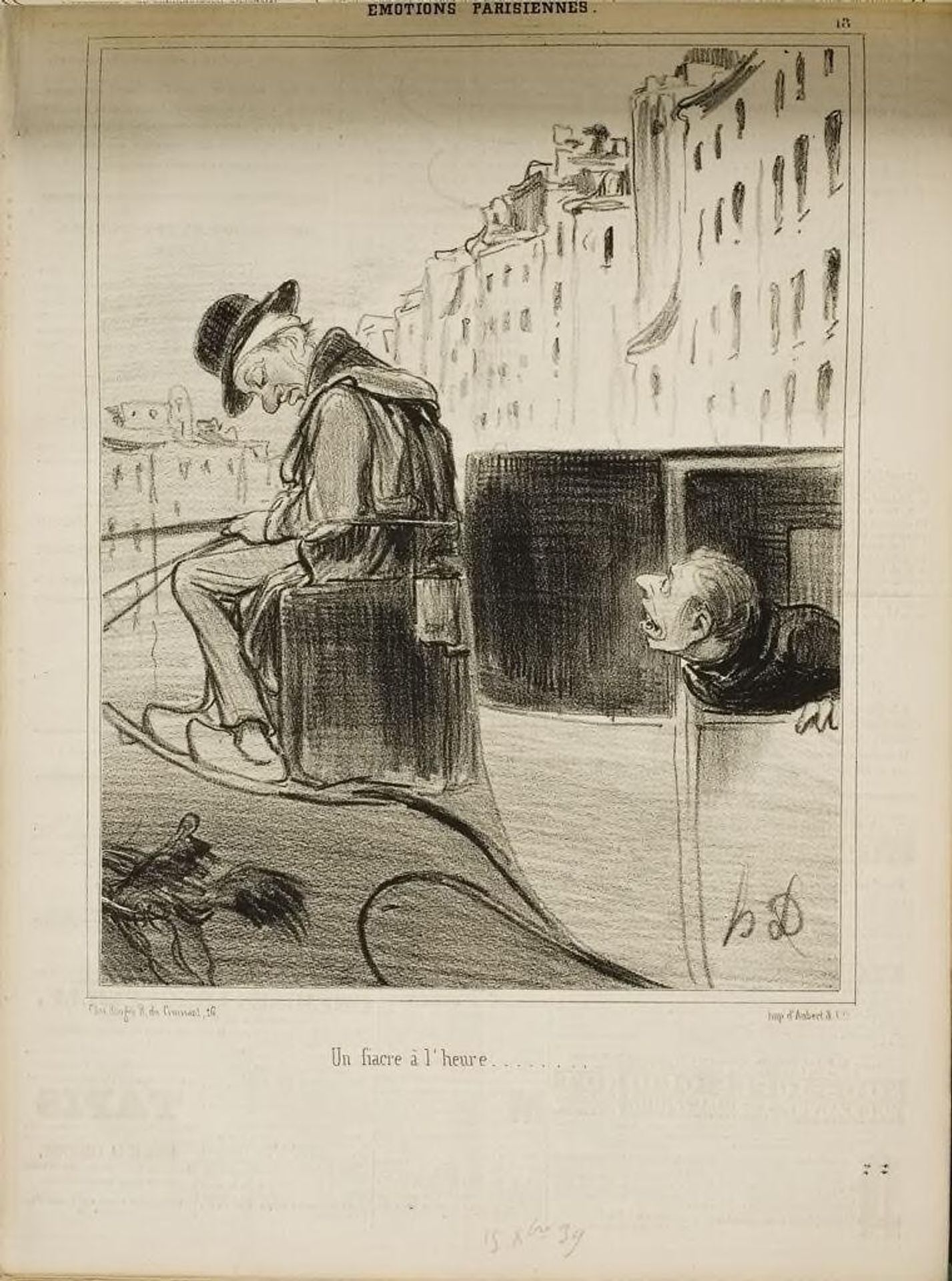 An "on time" Carriage... by Honoré Daumier