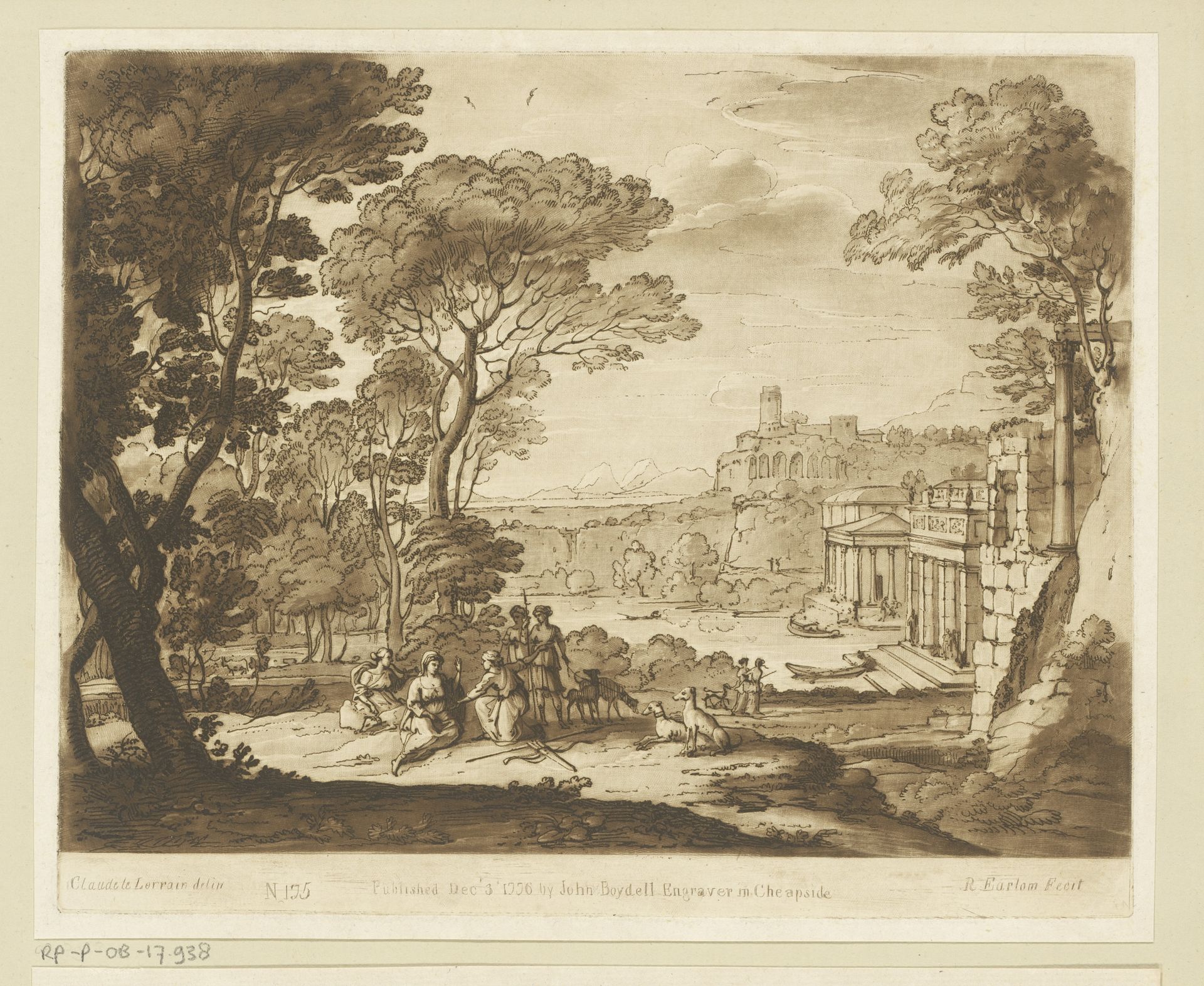 Landschap met de nimf Egeria, treurend over Numa by Richard Earlom