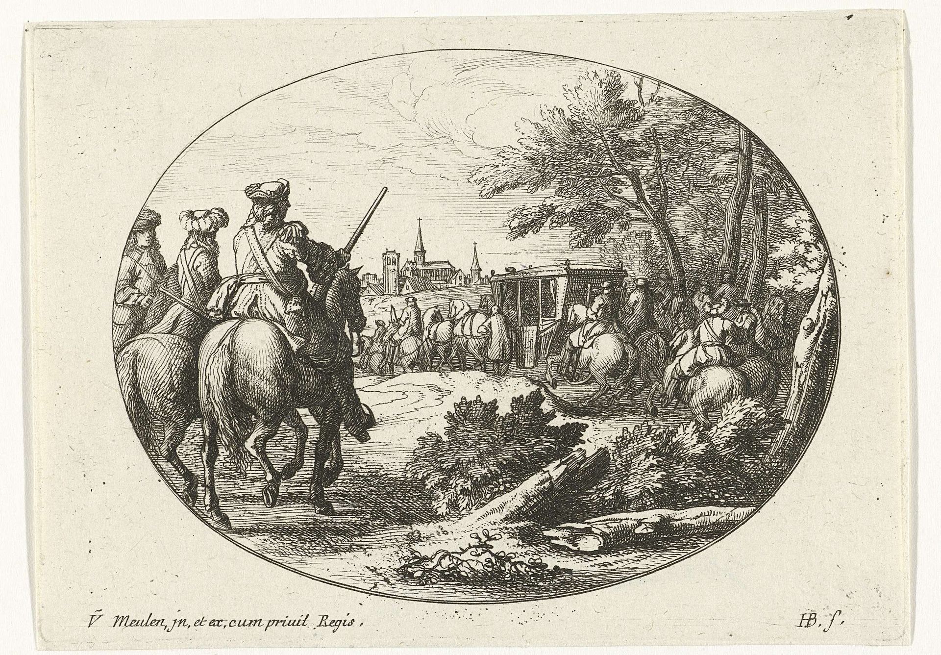Belegering van een stad by Jan van Huchtenburg