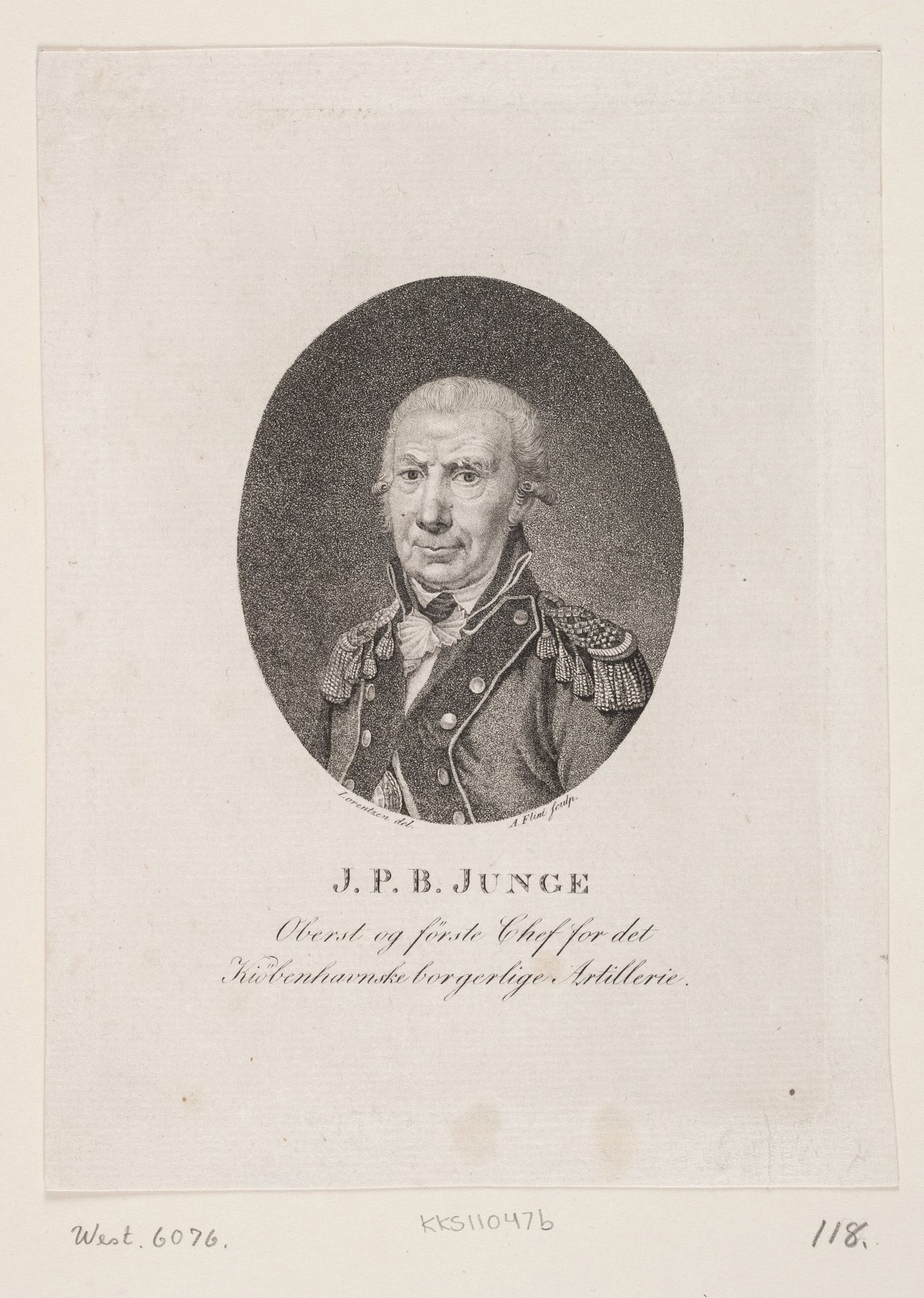Portræt af J. P. Boye Junge by Andreas Flint