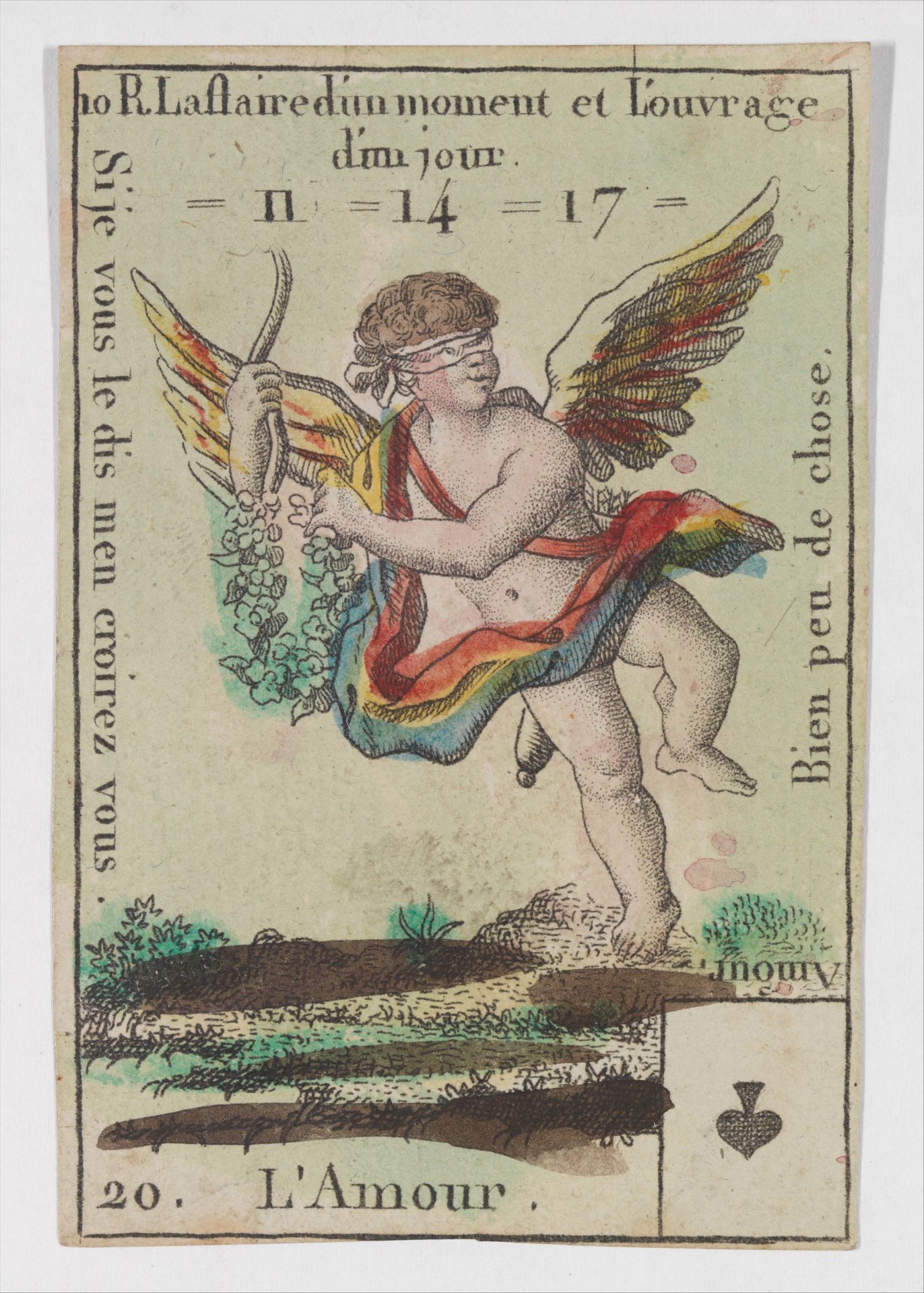 L'Amour, from the playing cards (for quartets) "Costumes des Peuples Étrangers" by Anonymous