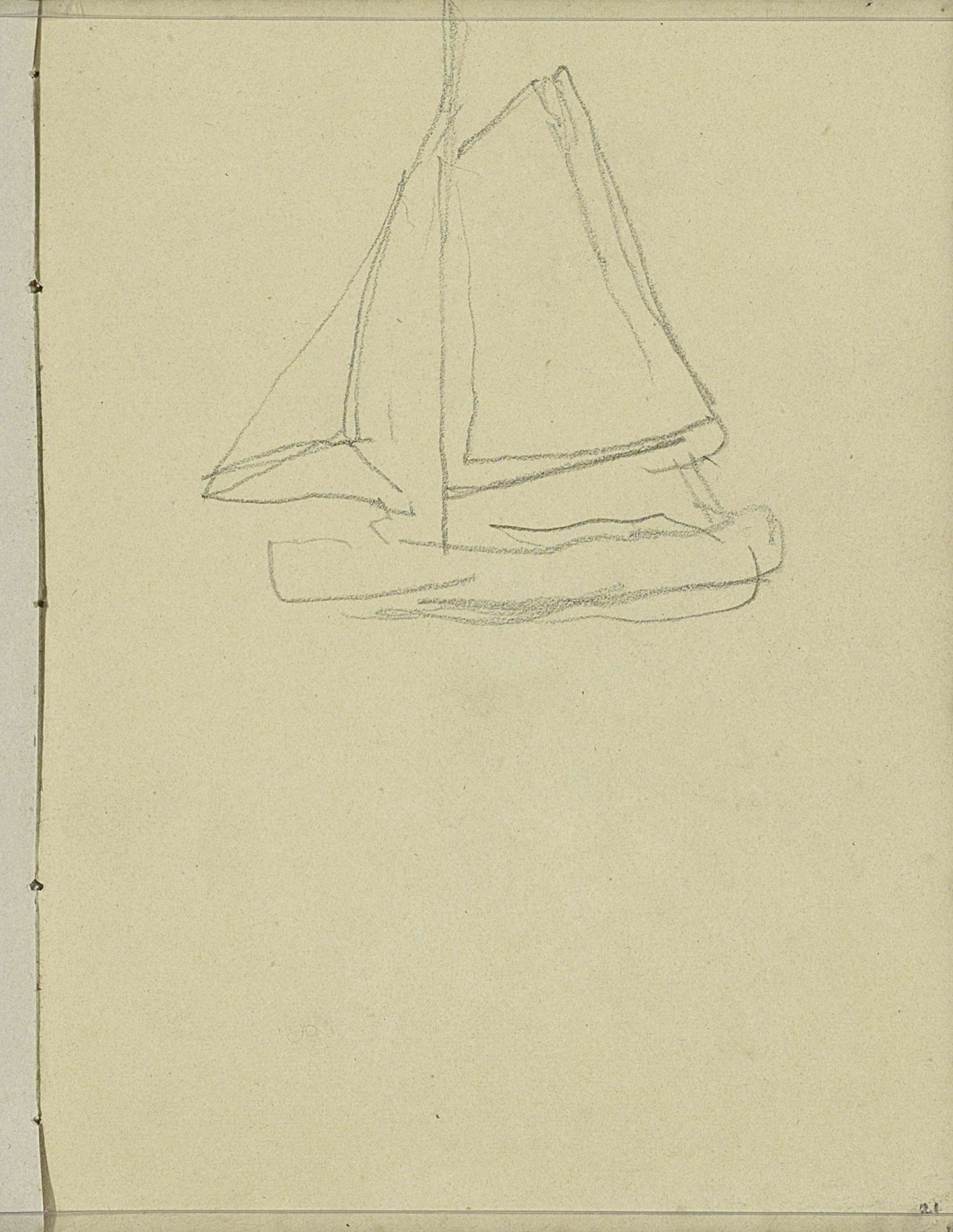 Zeilschip by Johan Hendrik Weissenbruch