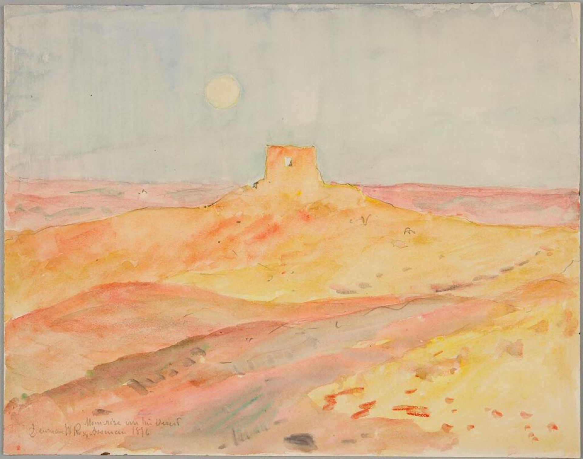 Moonrise on the Desert, Assouan, Egypt by Denman Waldo Ross