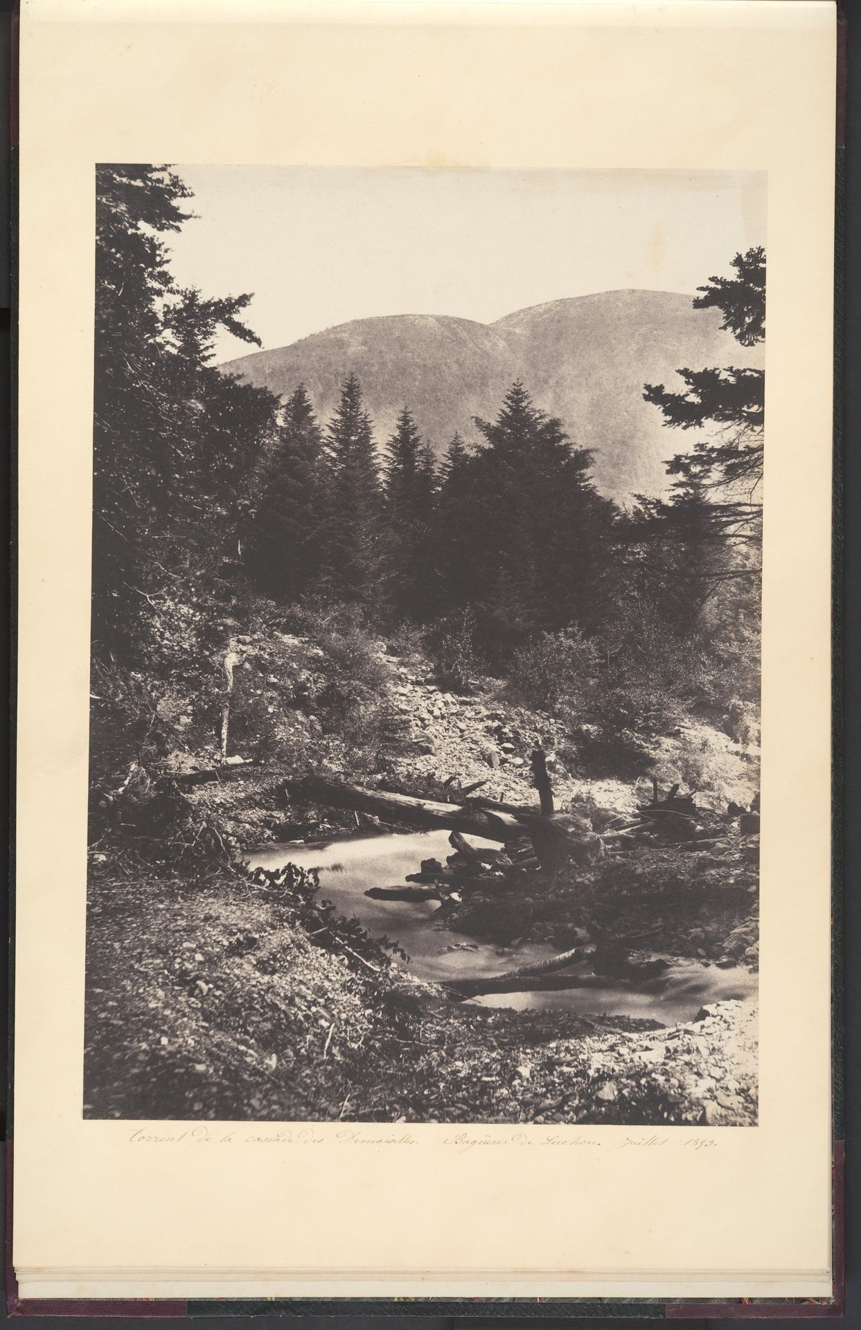 Torrent de la cascade des Demoiselles, Bagnères de Luchon. by Joseph Vigier