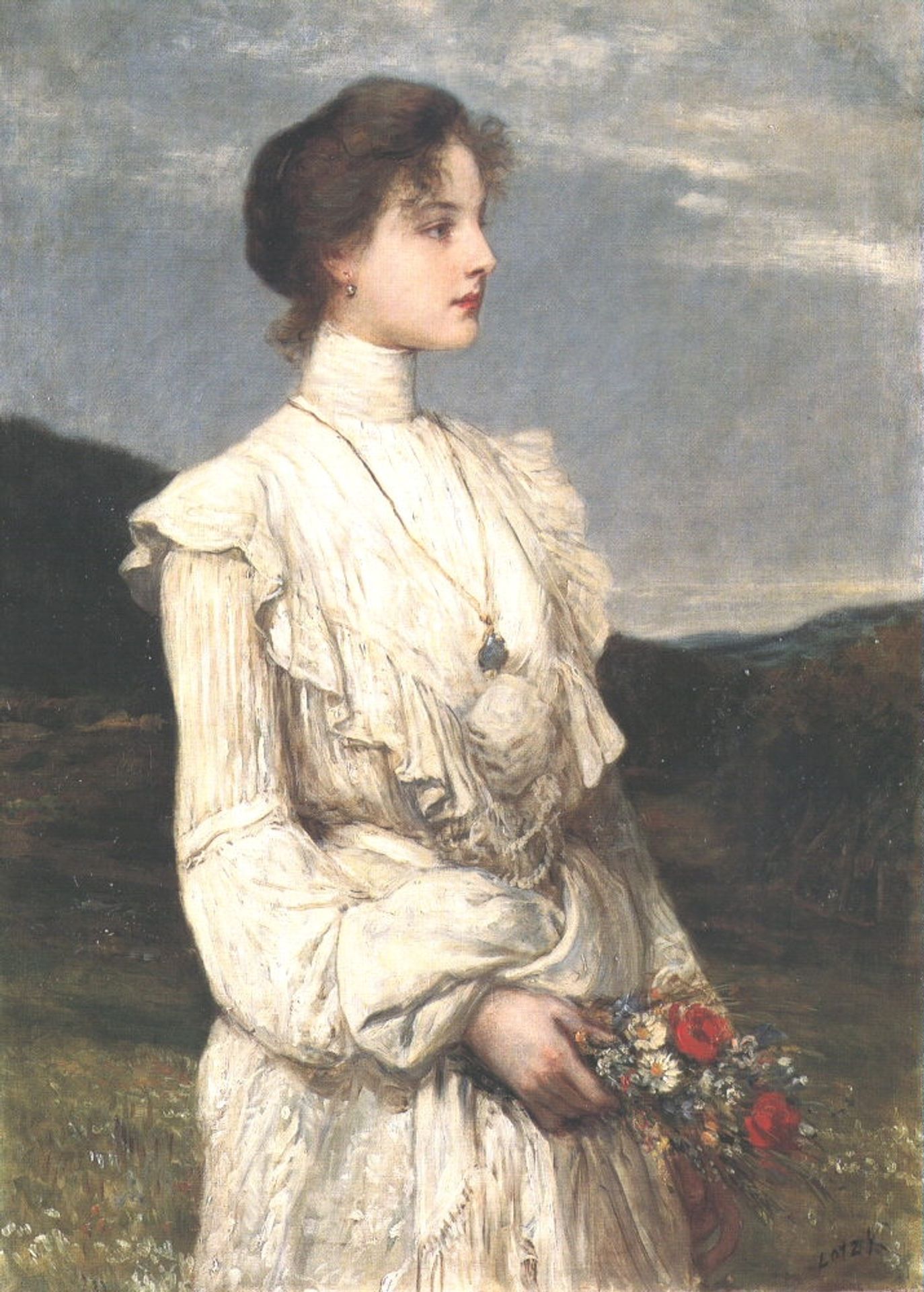 Spring (portrait of Ilona Lippich) by Károly Lotz