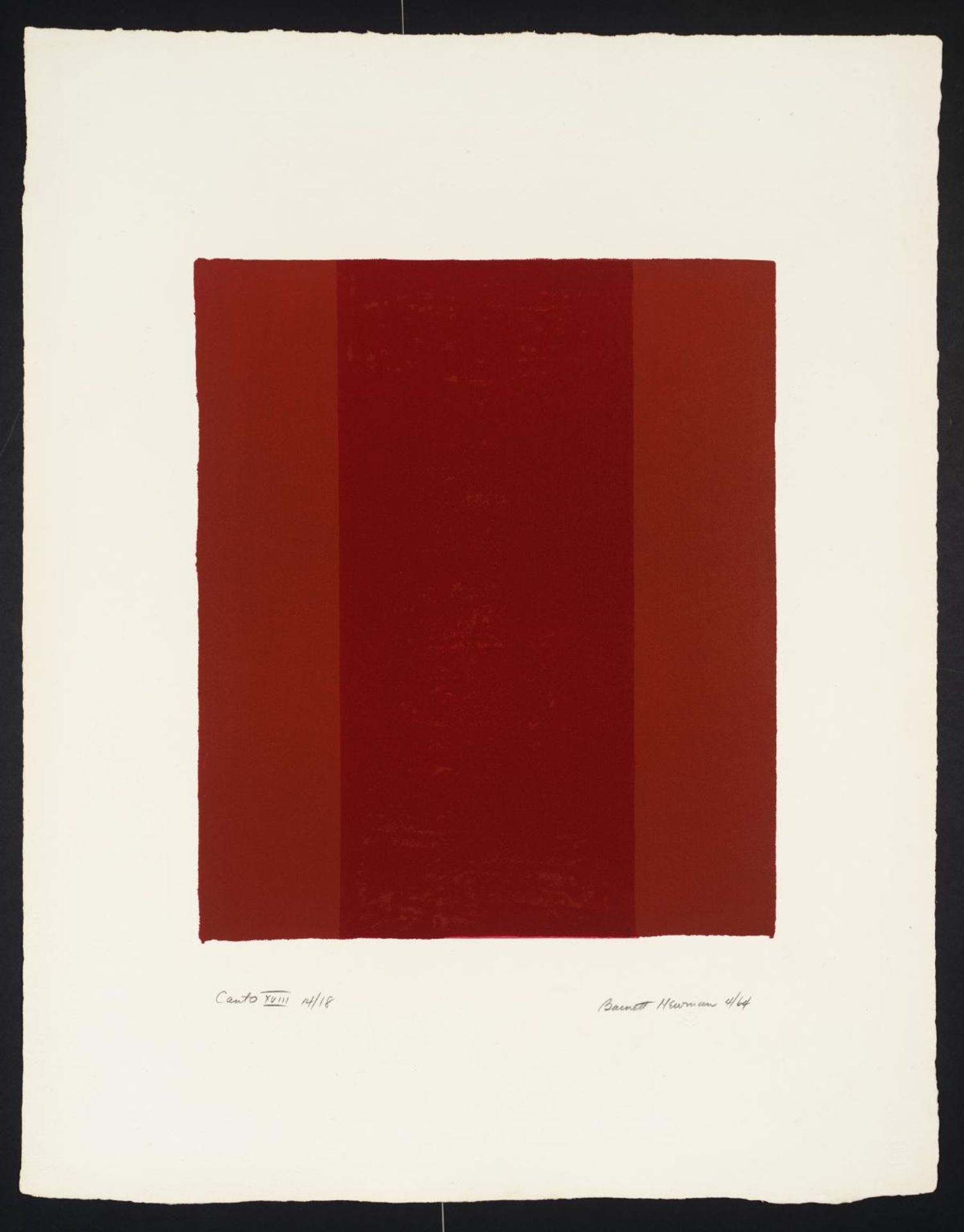 Canto XVIII by Barnett Newman