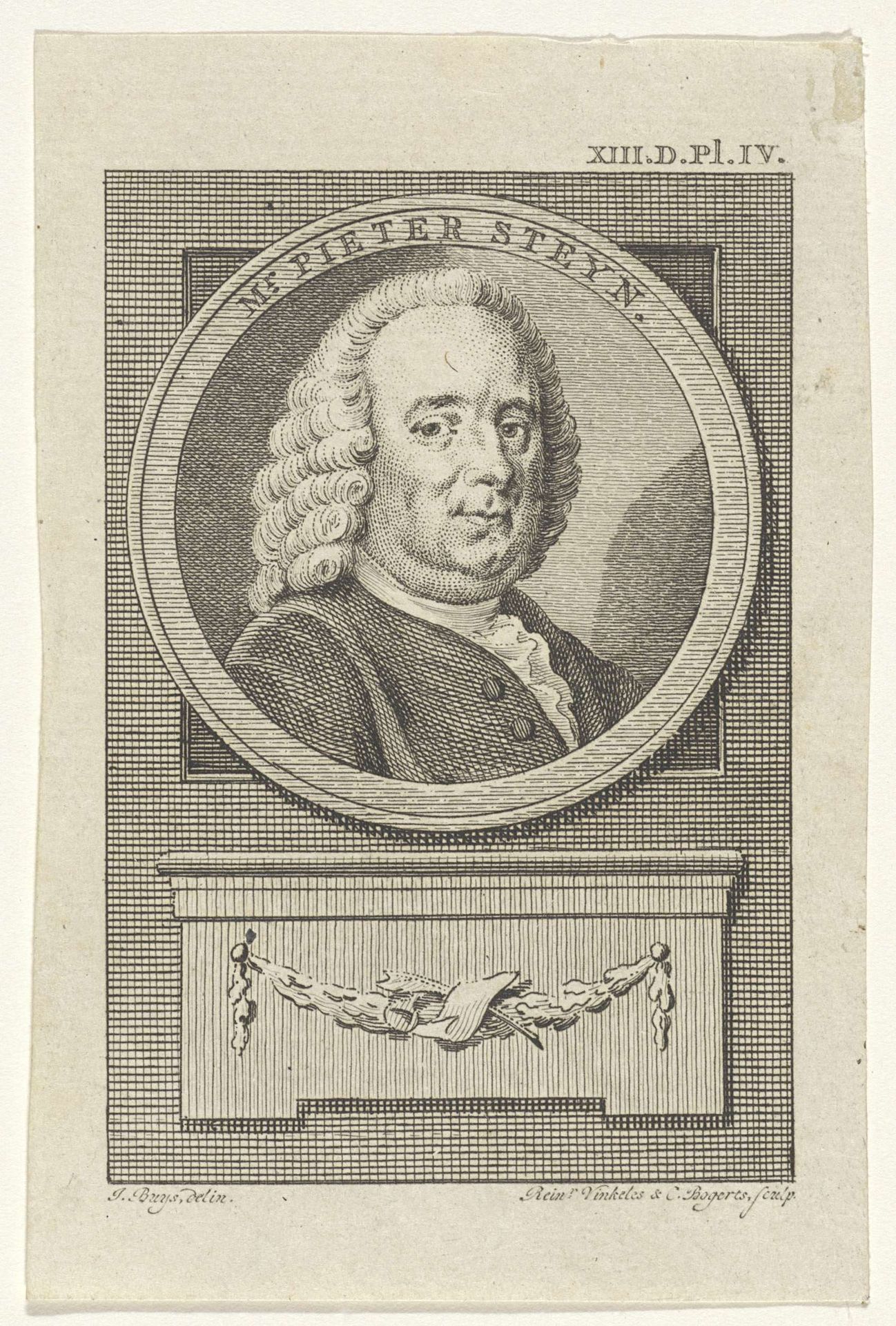 Portret van Pieter Steijn by Reinier Vinkeles